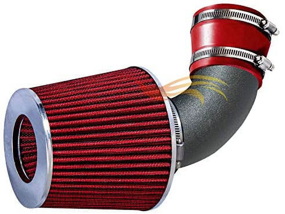 RW SERIES - MATTE BLACK PIPE RED - SHORT RAM INTAKE Compatible For 97-00 BMW 528i / 01-03 BMW 525i / 01-03 BMW 530i