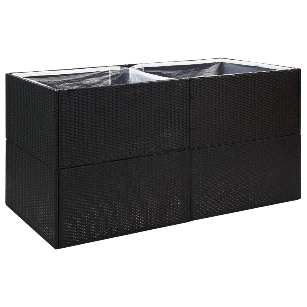 Andoer parcel,Lawn Flower Box 157x80x80 Planter Box Plant Balcony Flower Poly Rattan Vidaxl Planter Patio Plant Box Planter 61.8
