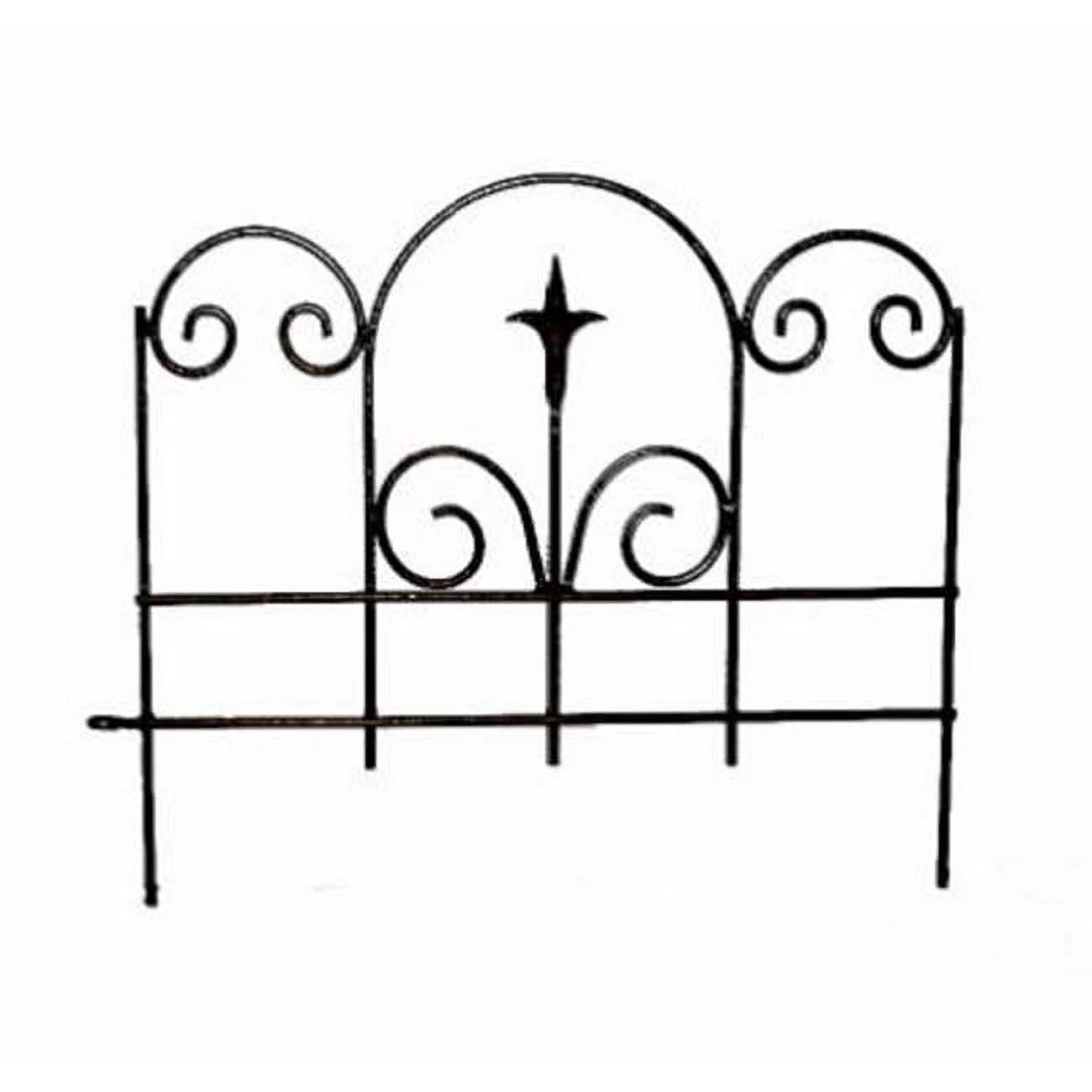 89382 Black Garden Edge With Finials