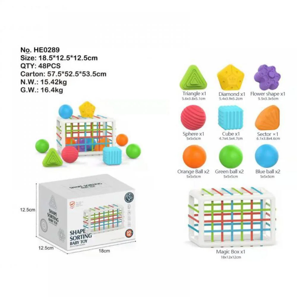 2/3PCS Montessori Colorful Shape Blocks Sorting Game Baby Motor Skill Tactile Learning Educational Toys For Children Bebe Birth