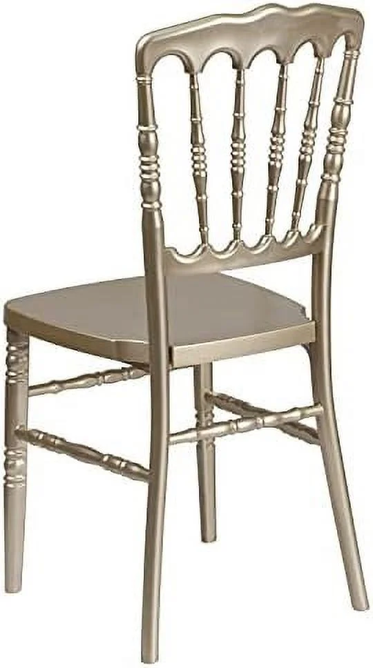 SQRTCV White Resin Stacking Napoleon Chair