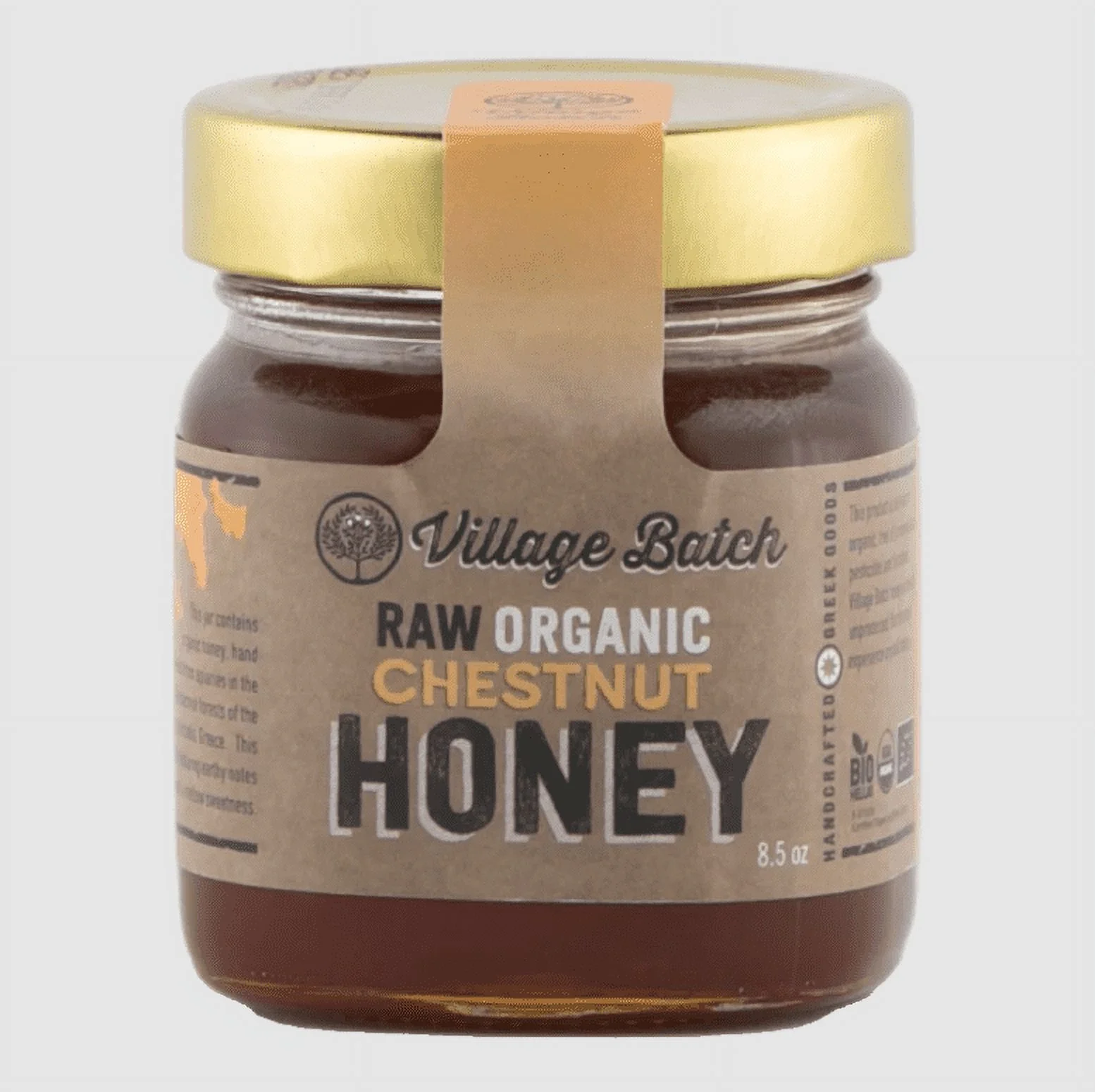 Raw Organic Chestnut Honey - 8.5oz jar