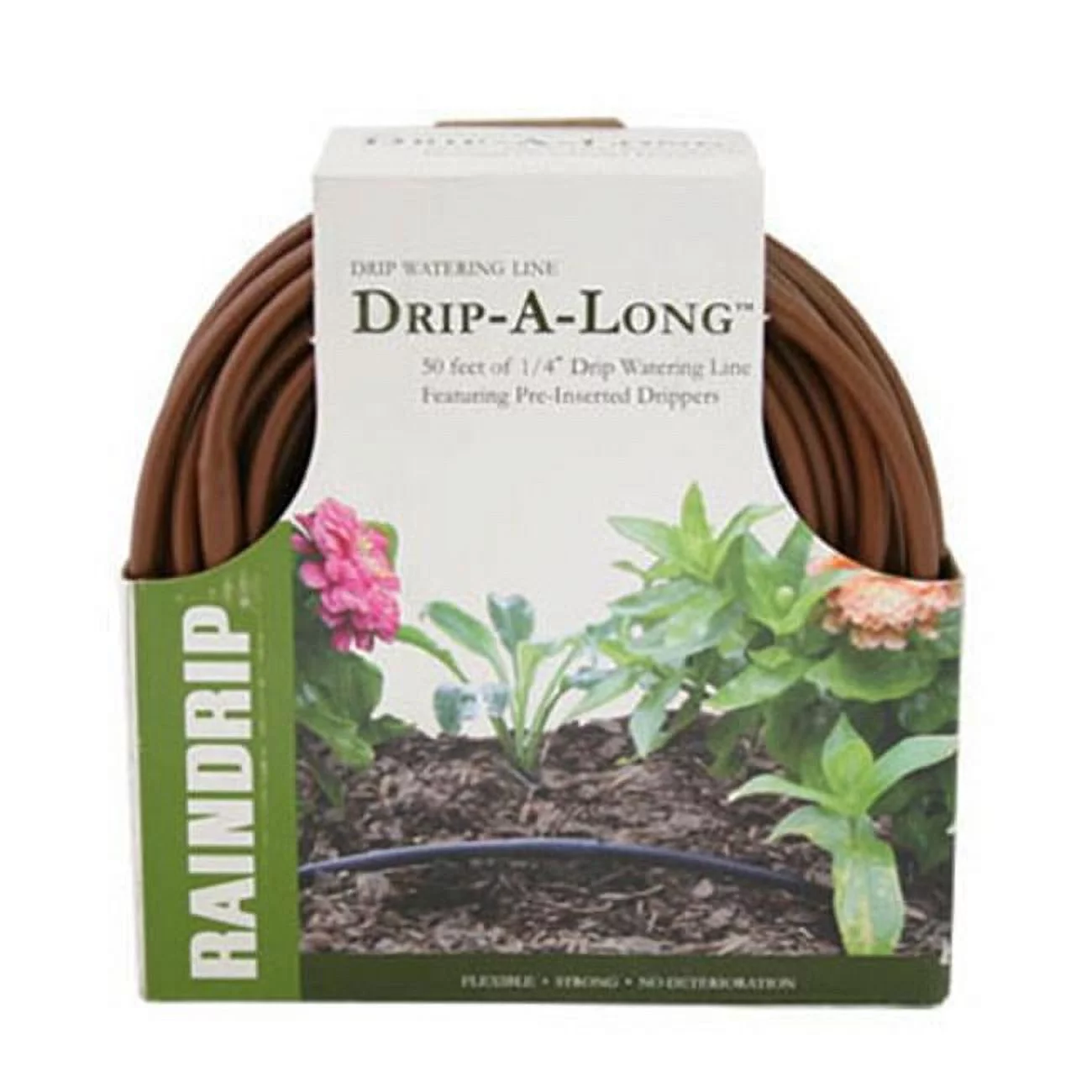 Raindrip R283DT Soaker Hose, Brown Poly, 1/4-In. x 50-Ft. - Quantity 1