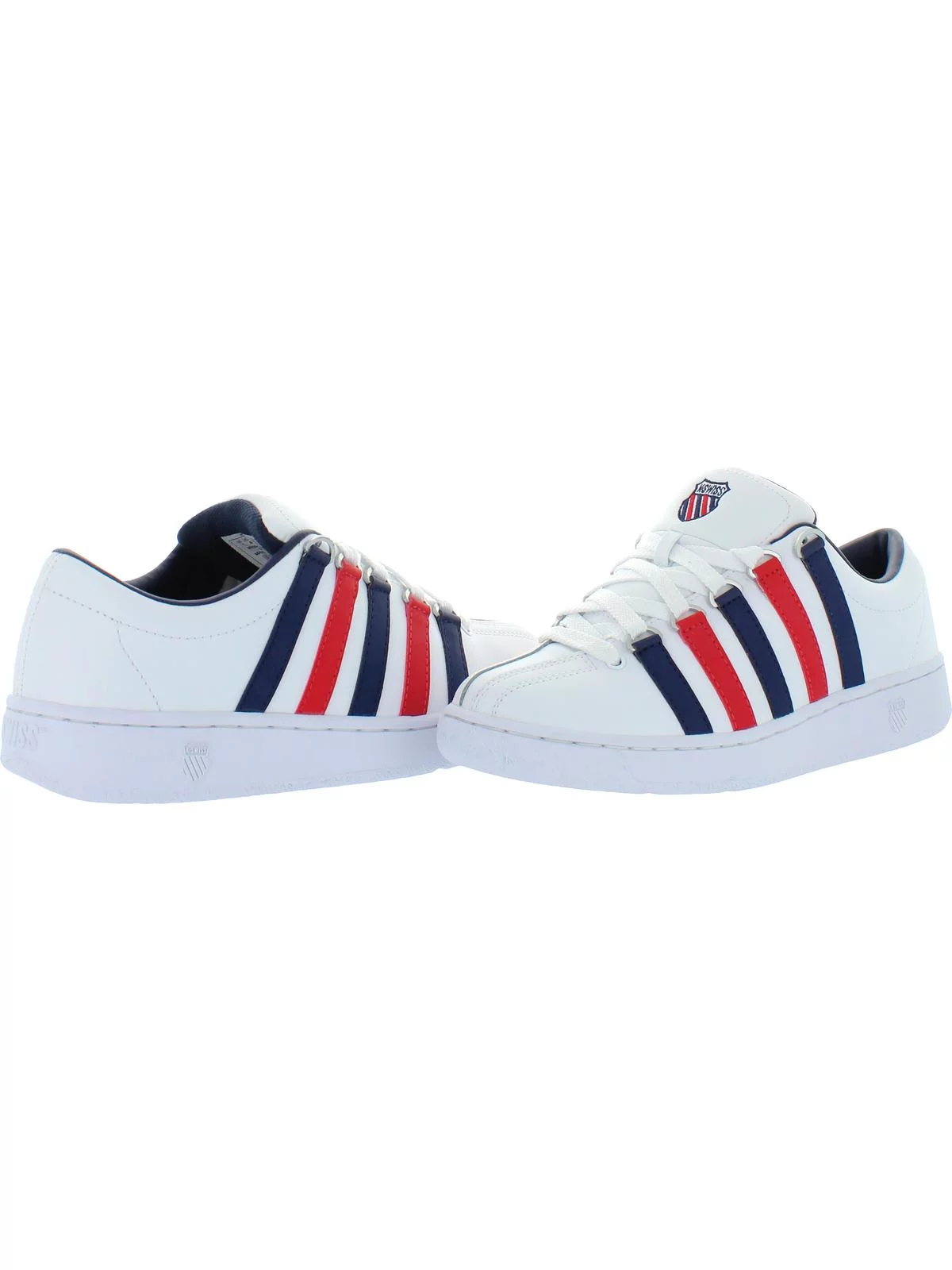 K-Swiss Men's Classic 2000 Low White / Red Blue, Top Sneaker - 10M