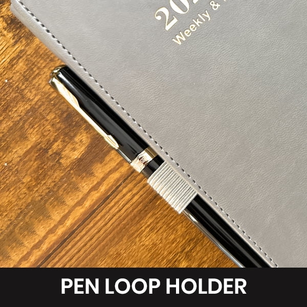 STECCO - Daily Planner 2023-2024 Weekly and Monthly Planner (Gray), Weekly Planner, Monthly Planner, Daily Planner, Hourly