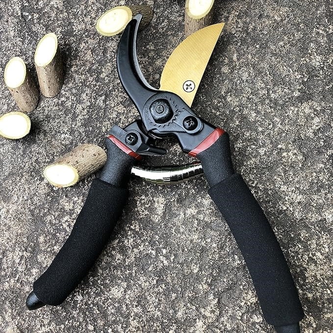 8 Inch (Approx. 20.3 cm) Professional Quality Titanium Bypass Pruning Shears Blade (GPPS-1003), Manual Pruner, Garden Shears.