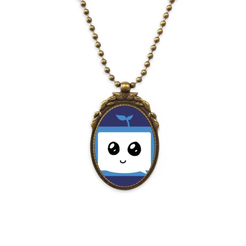 Saplings Sle Small TV Happy Original Antique Necklace Brass Vintage Pendant Keychain