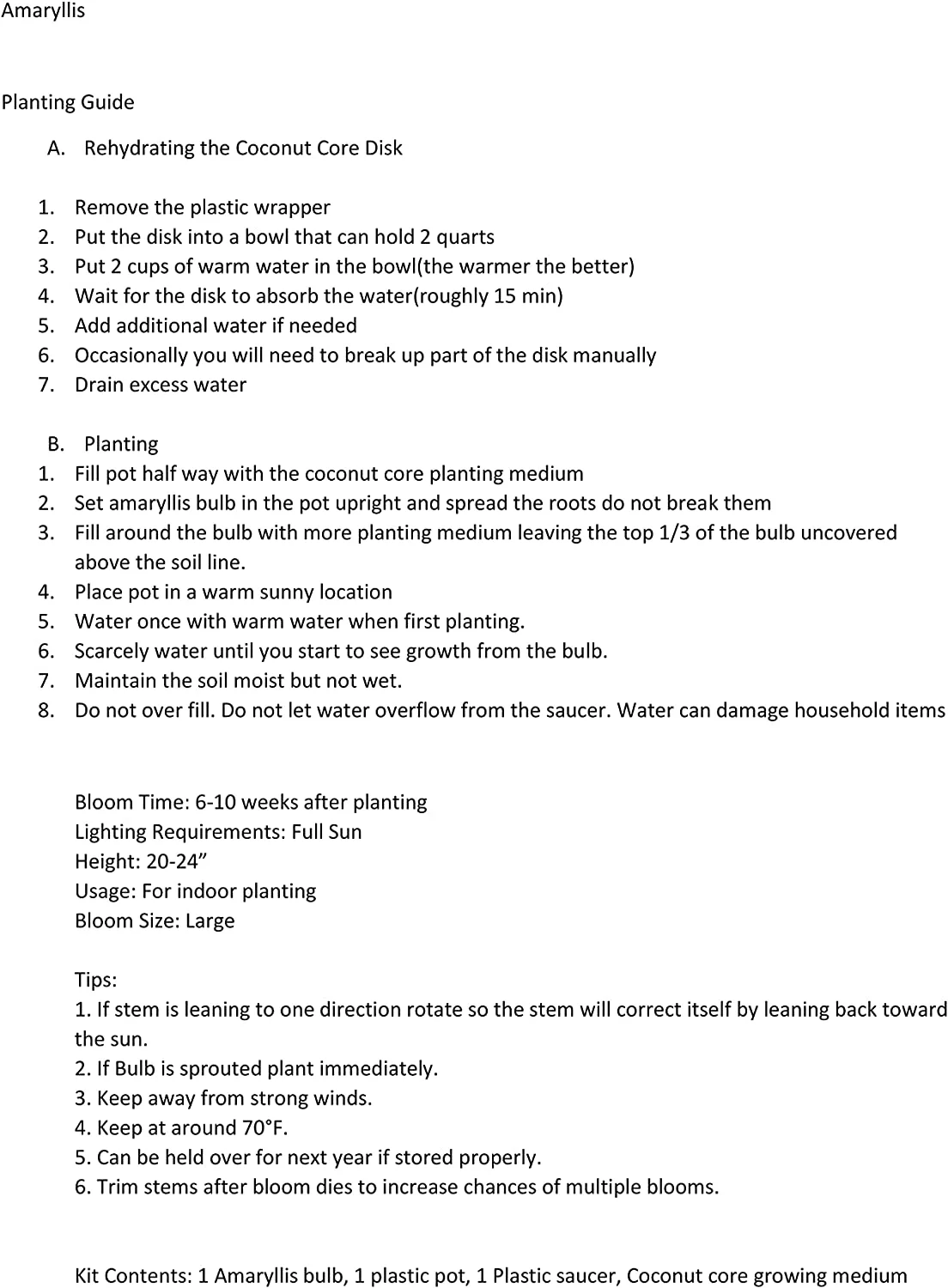 Red Lion Amaryllis Kit - Great Gift - Large Bulb, Pot and Potting Medium