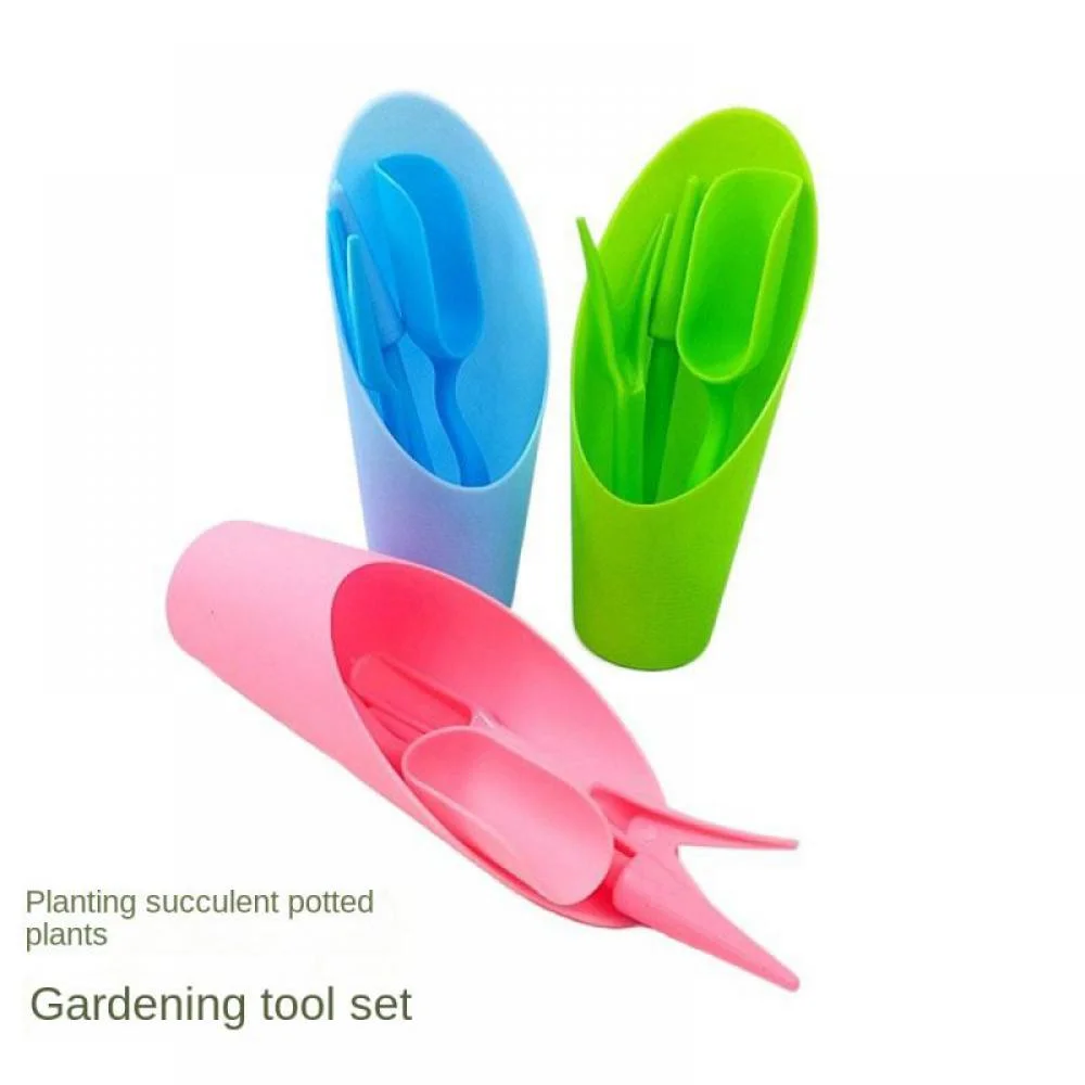 Garden Planter Tool Kits DIY Flower Pot Plant Nursery Potted Tray Shovel Rake For Bonsai Succulents Transplant Seedling Sowing