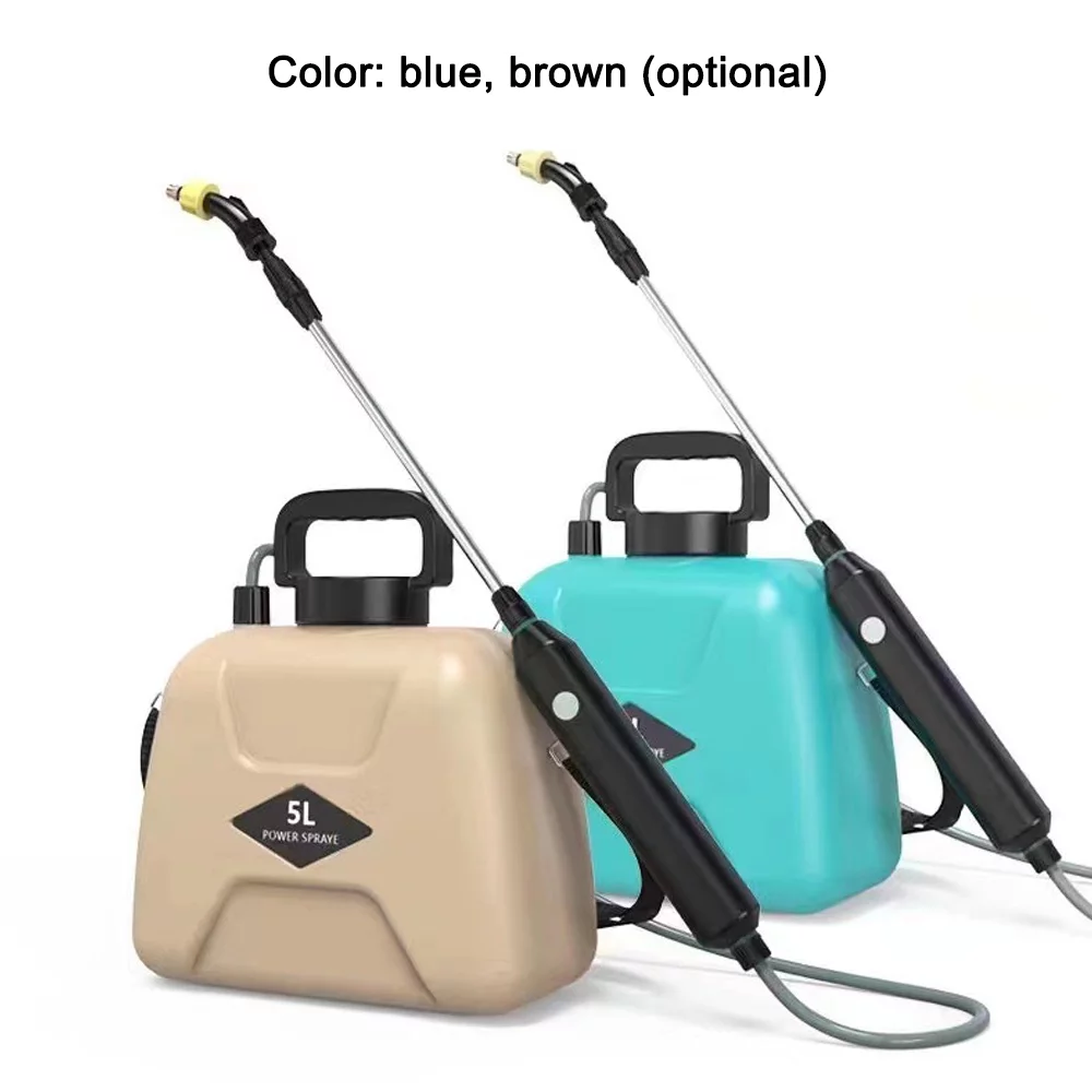 Shoulder Type Electric Gardening Sprinkler Garden Plants Watering Device Flowers Spraying Machine Telescopic Rod Length Adjustable 5L Capacity Multifunctional Agriculture Tool