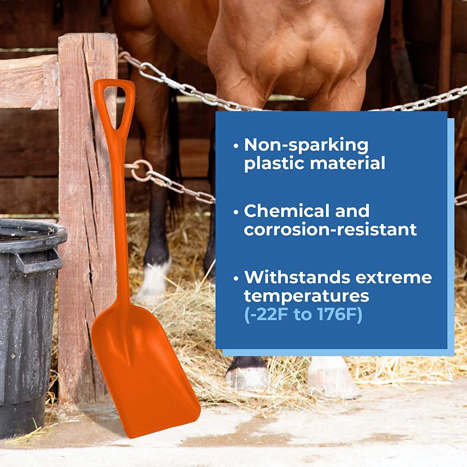 Remco Hygienic Shovel,37.5 in L,D Handle 69817