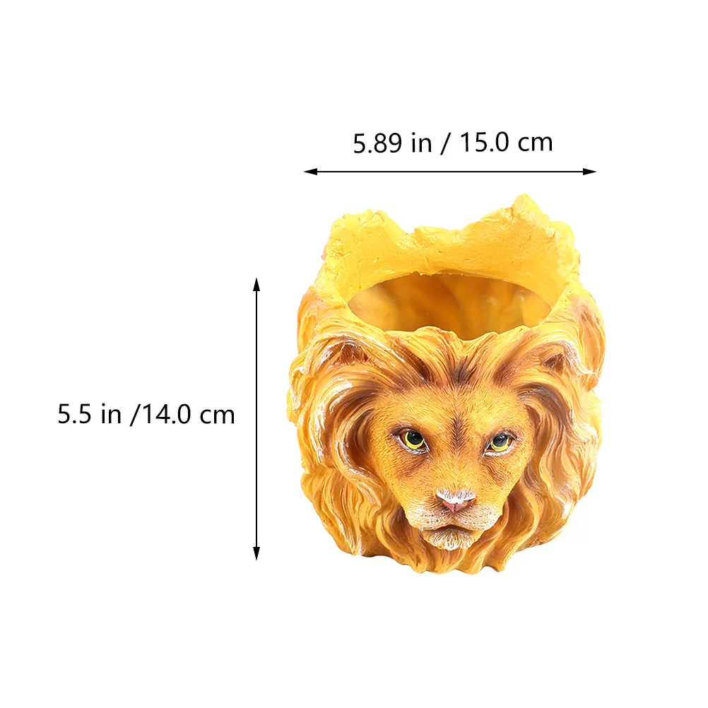 Gongxipen Lion Resin Plant Pot Creative Planter Flower Pot Pretty Succulent Planter