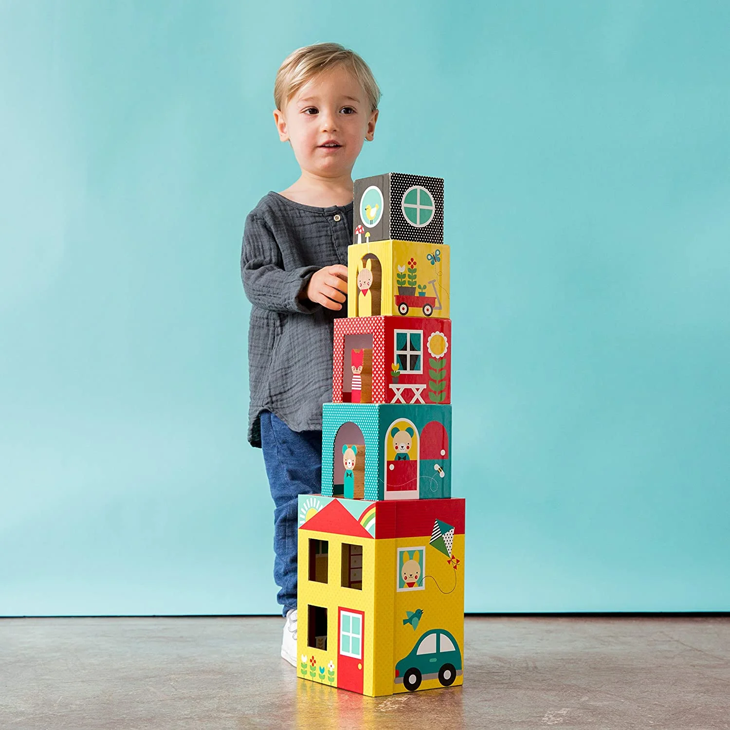 Peek-A-Boo House Stacking Blocks Play Set (Other)