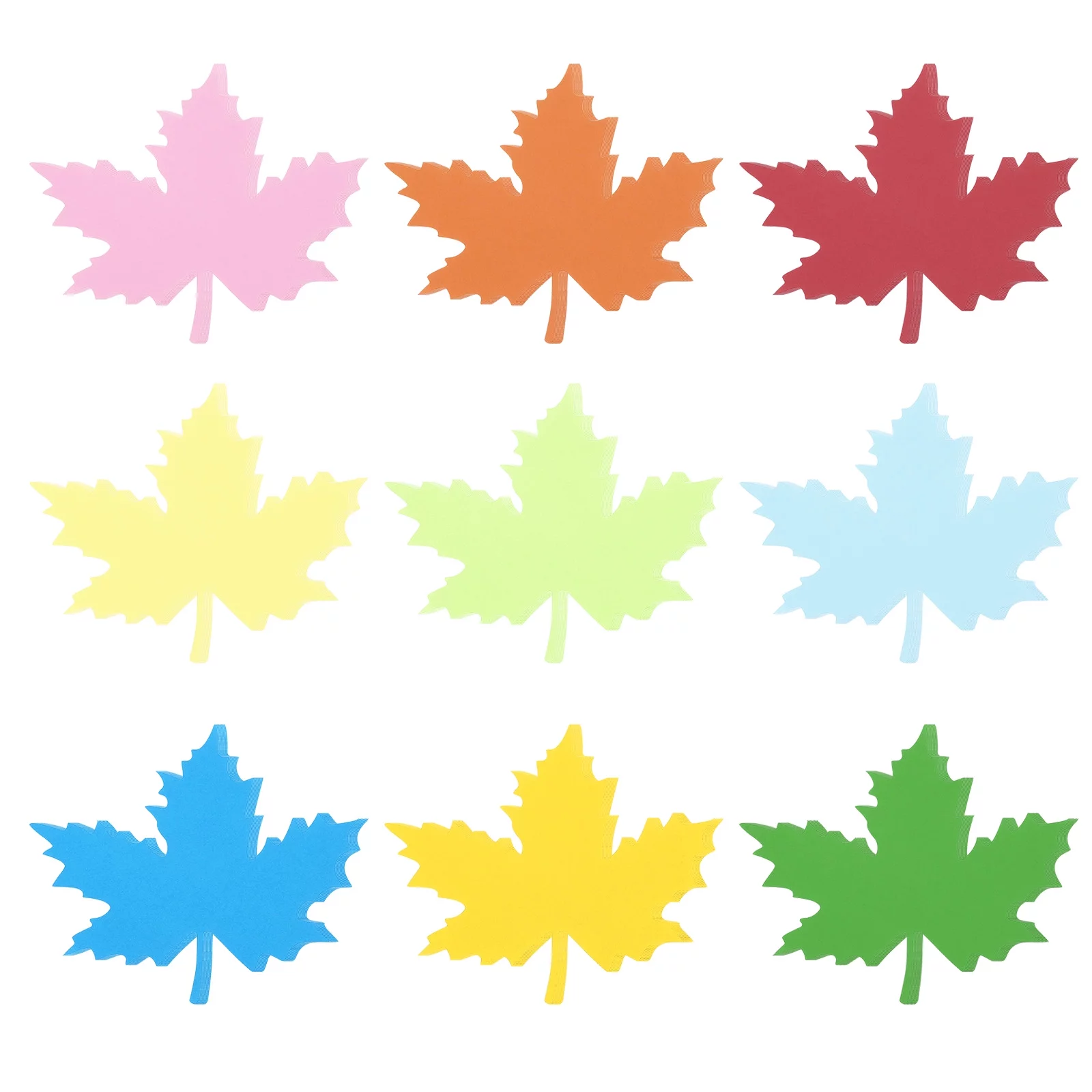 Uxcell Maple Leaf Cutouts Paper Leaves, Colorful Leaf Cutout for Classroom Decoration, 72 Pack