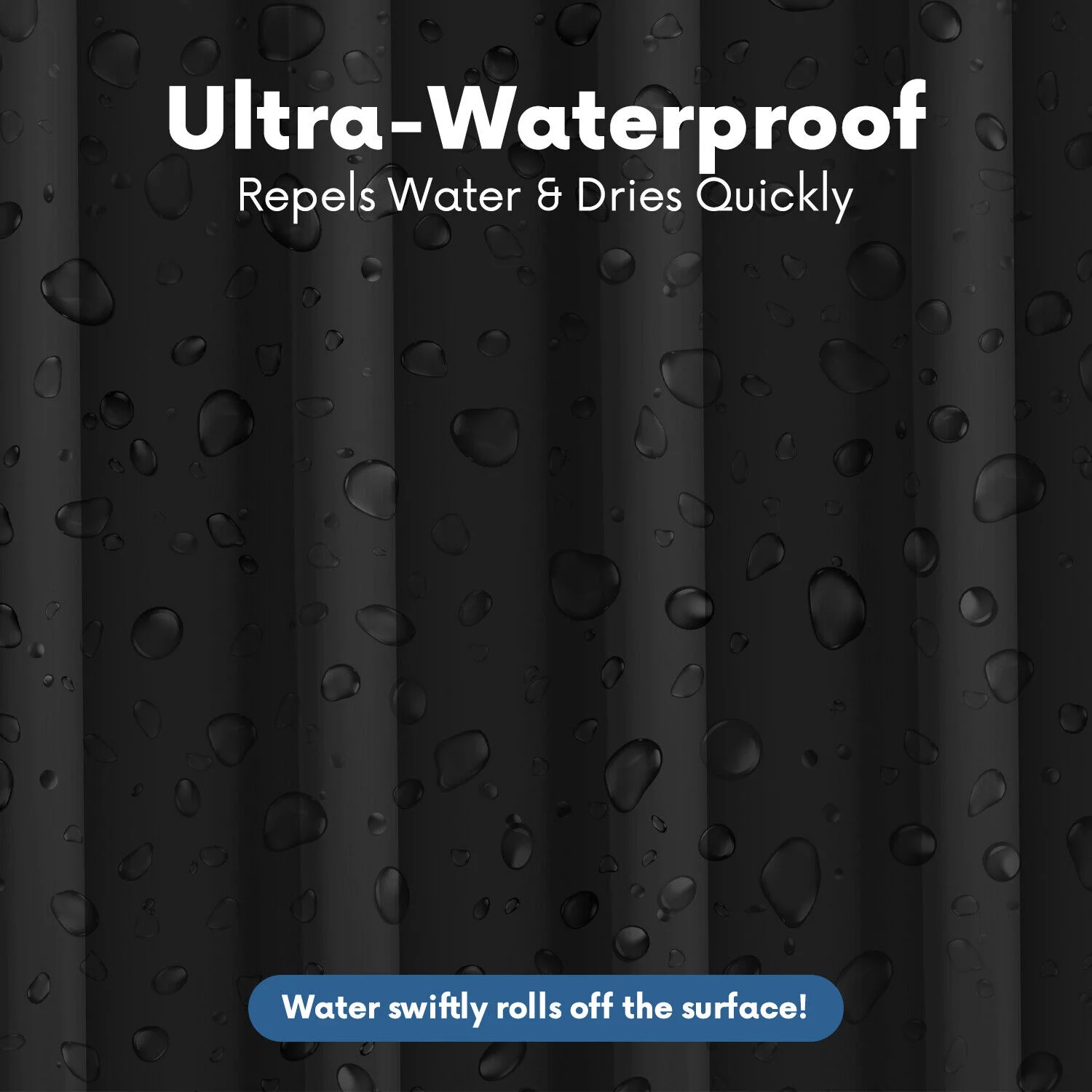 HEAVY DUTY MILDEW FREE VINYL WATERPROOF SHOWER CURTAIN LINER WITH MAGNETS