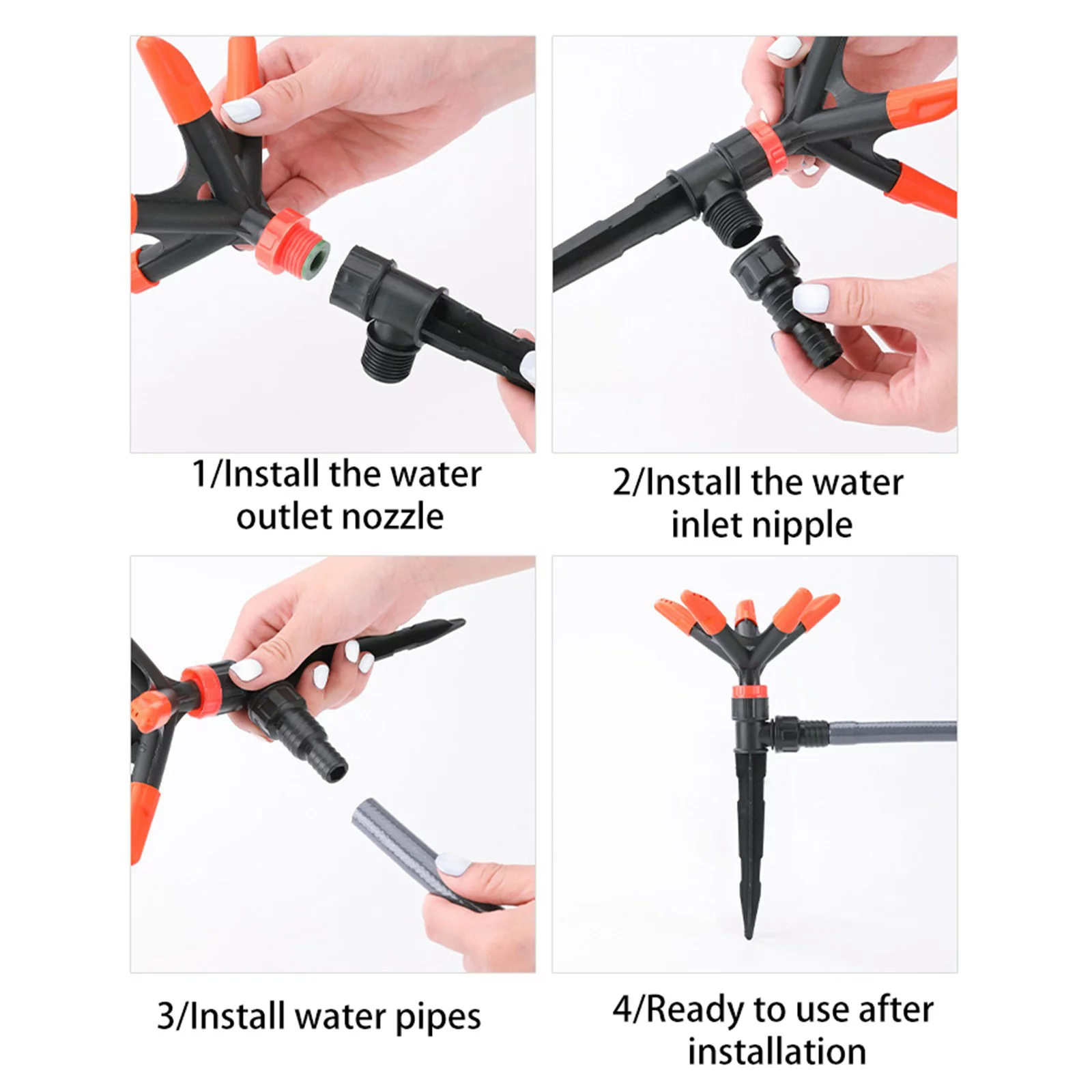 Garden Hose 75 Ft Water Sprinklers Sprinkler Automatic 360° Rotating Garden Water Sprinklers Irrigation Gardening Supplie