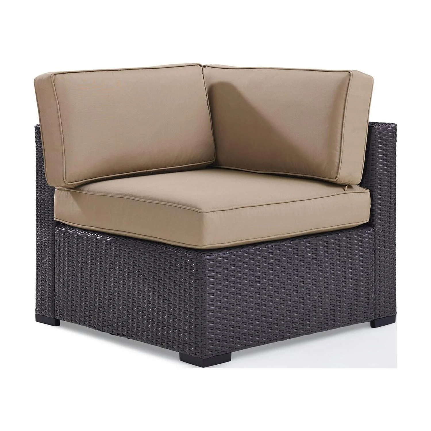 Maykoosh Rustic Ranch Outdoor Wicker Corner Chair White/Brown