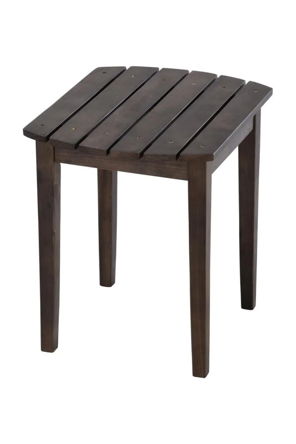 W Unlimited  Oceanic Folding Wood Adirondack Chair Set with Built-In Ottoman, Dark Brown