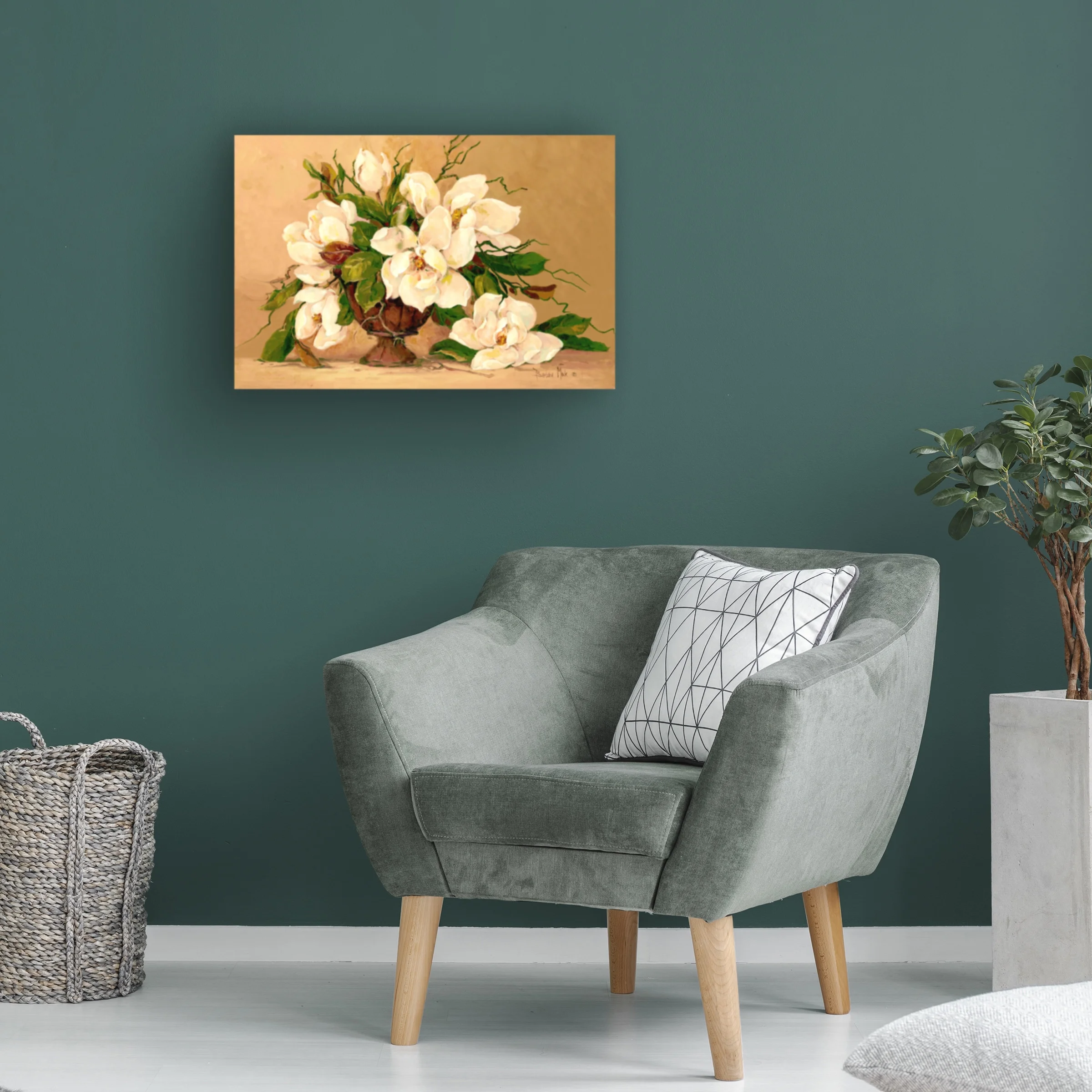 Barbara Mock 'Southern Magnolias' Canvas Art