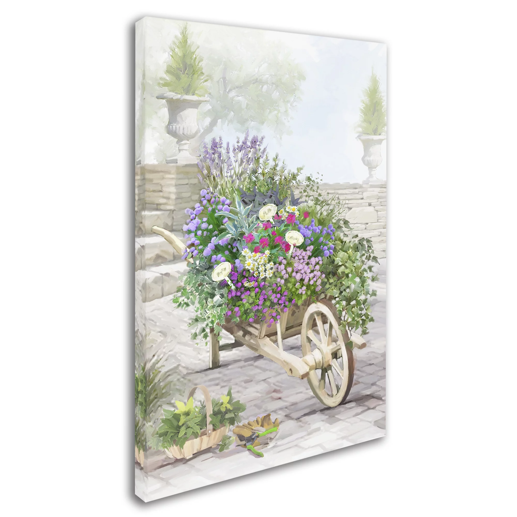 Trademark Fine Art 'Wheelbarrow Herbs' Canvas Art by The Macneil Studio
