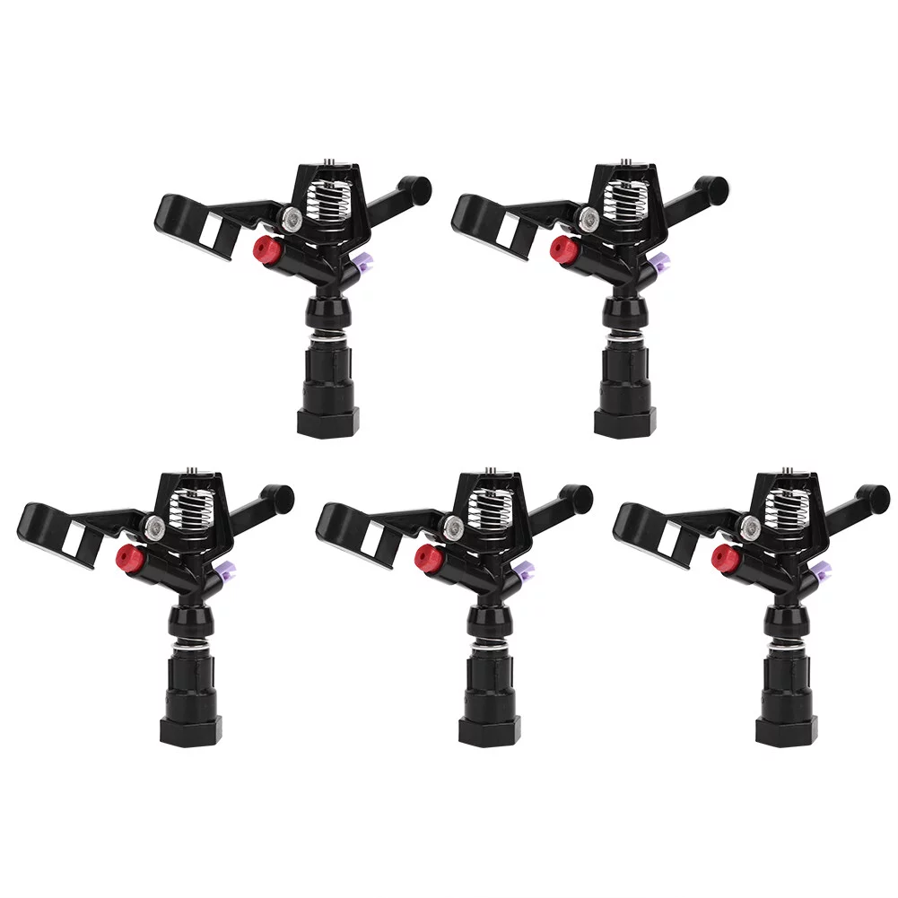 Eddwiin 5Pcs 3/4in DN20 Female Thread Controllable Angle Rotating Sprinkler Rocker Nozzle for Garden Lawn