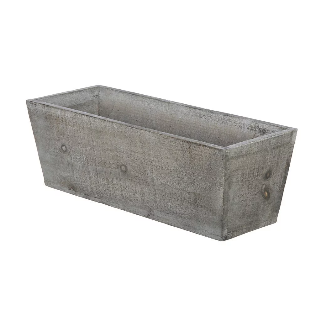 House of Silk Flowers Grey-Washed Wood Shelf Vase - 16