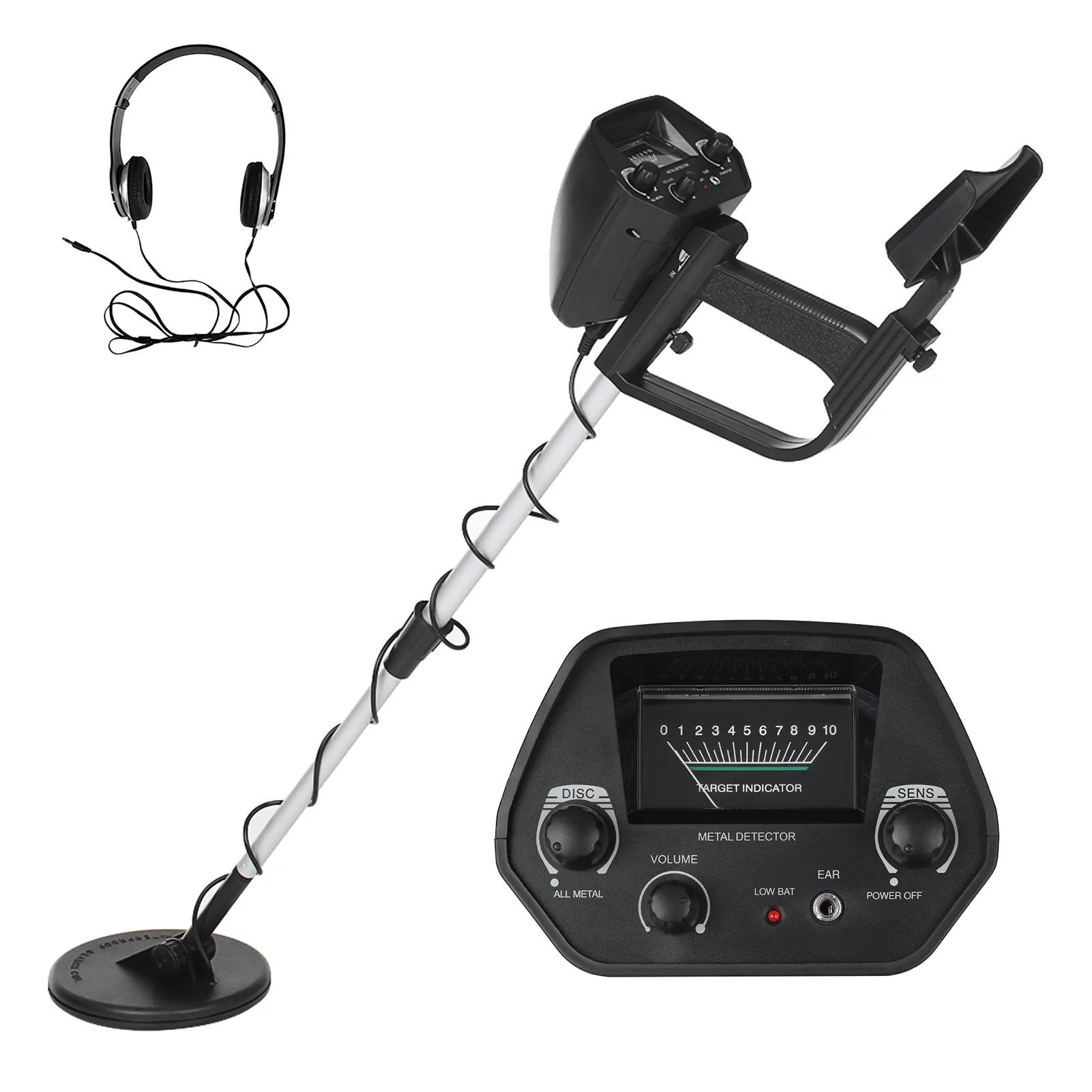 Carevas Underground Metal Detector Gold Detectors Treasure Hunter Seeker Metal Circuit Detector with Headphones