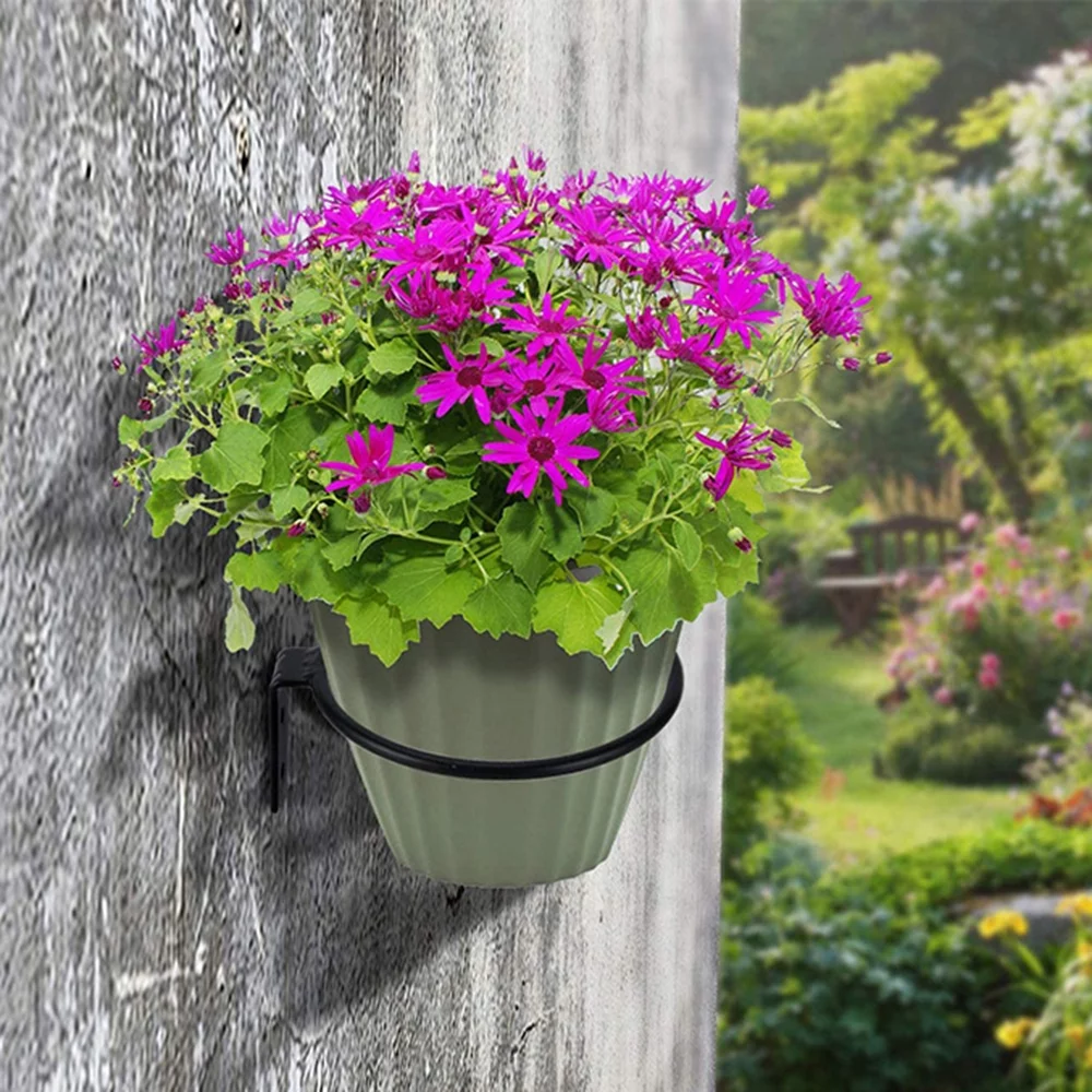 3 Pcs Flower Pot Holder Ring Wall Mounted 5 inch Plant Wall Hanger Rings Metal Plant Hooks Holders Wall Planter Hook