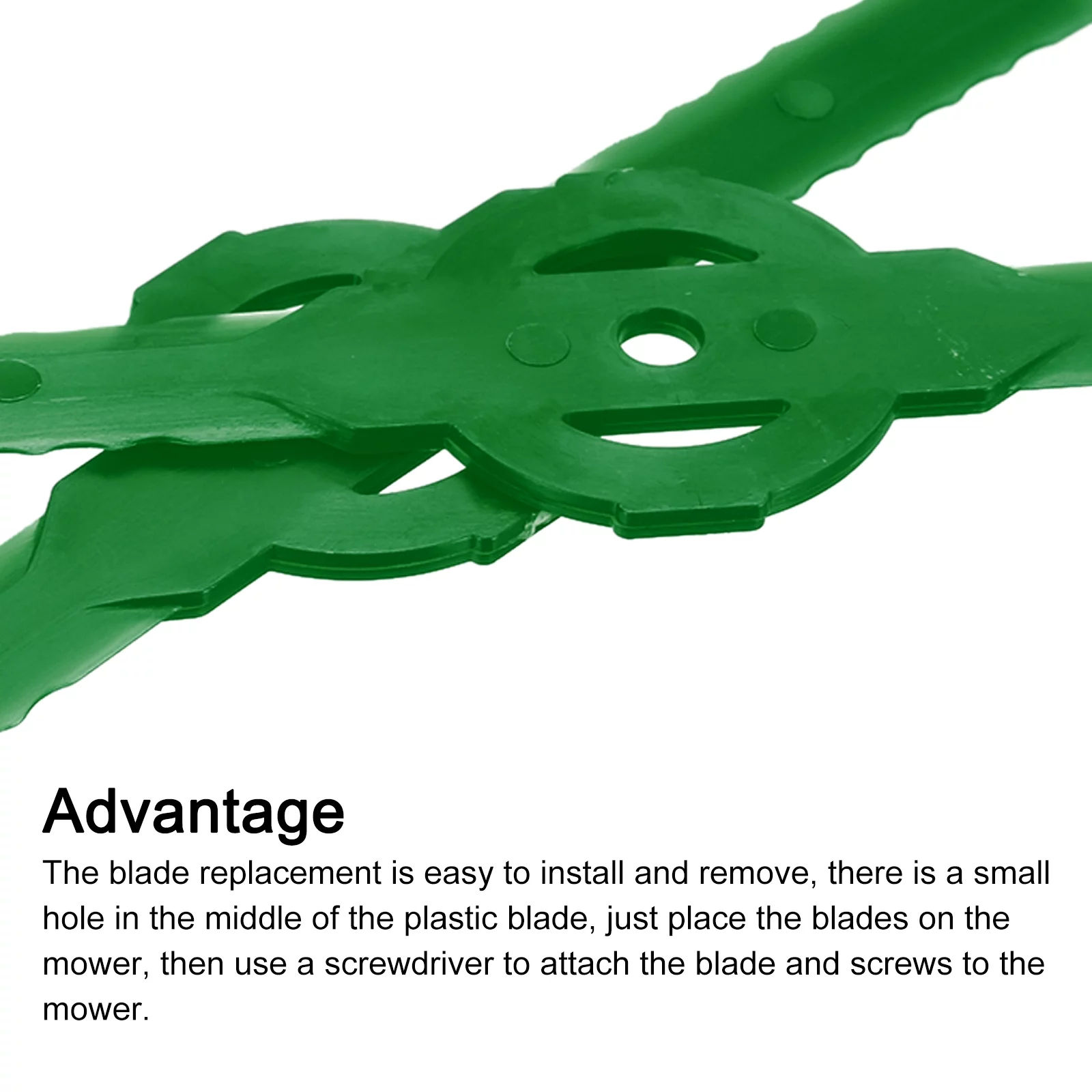 Uxcell String Trimmer Head Blades Replace, 36Pack Plastic Lawn Mower Weed Blades Green