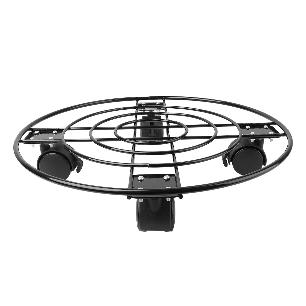 Gongxipen Iron Flower Pot Holder with Wheels Movable Flower Pot Rack Potted Plants Stand