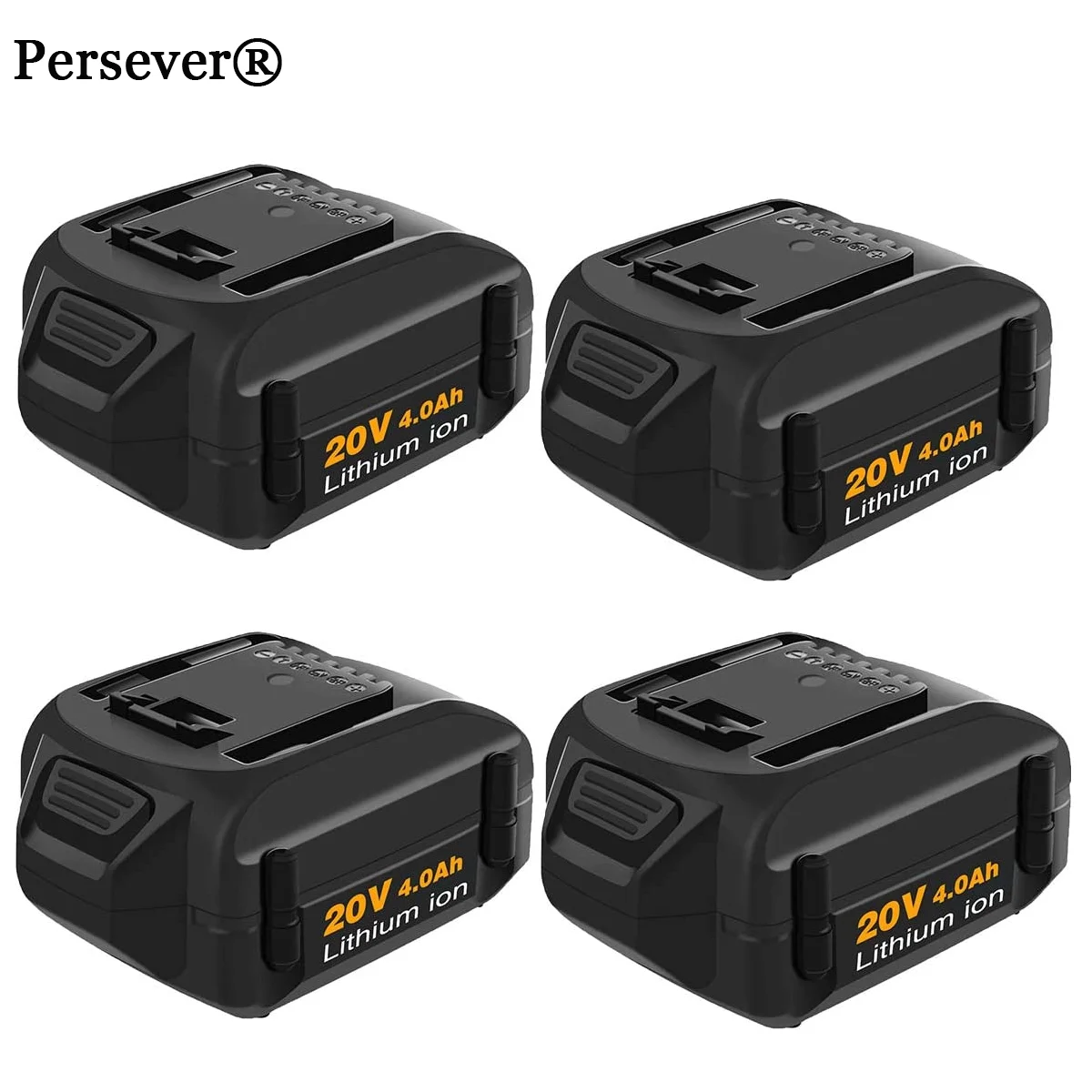 4Pack 20V 4.0Ah Lithium Battery for Worx WA3520 WA3578 WA3525 WA3575 Trimmer, Hedge Trimmer, Blower Tools