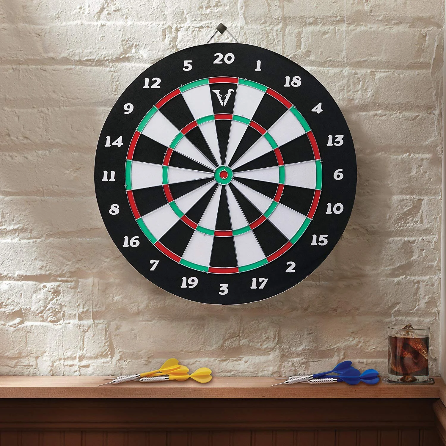 Viper Double Play Traditional & Baseball Coiled Paper Fiber Dartboard with Darts