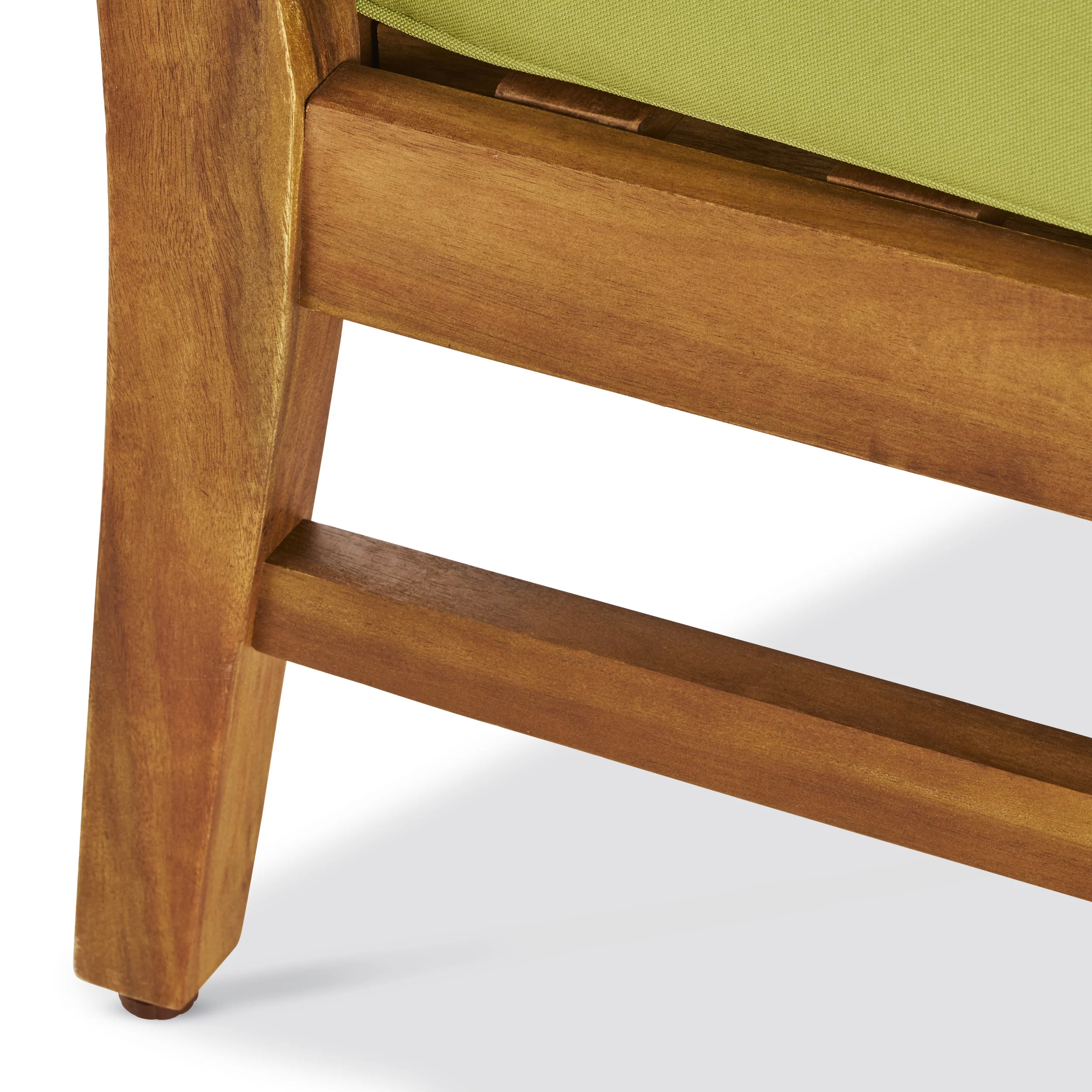 Noble House Amelia Farmhouse 5 Piece Chat Set with Cushions, Teak, Green