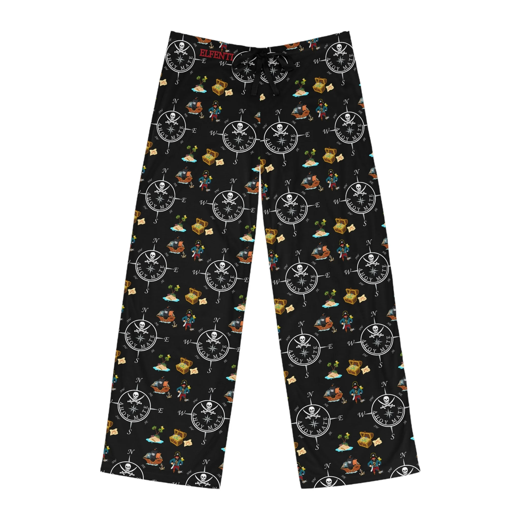 Pirate PJs, Pirate Pajamas, Pirate, Pirate Pants, Treasure Island, Island, Treasure Chest, Pirate Ship, Ship