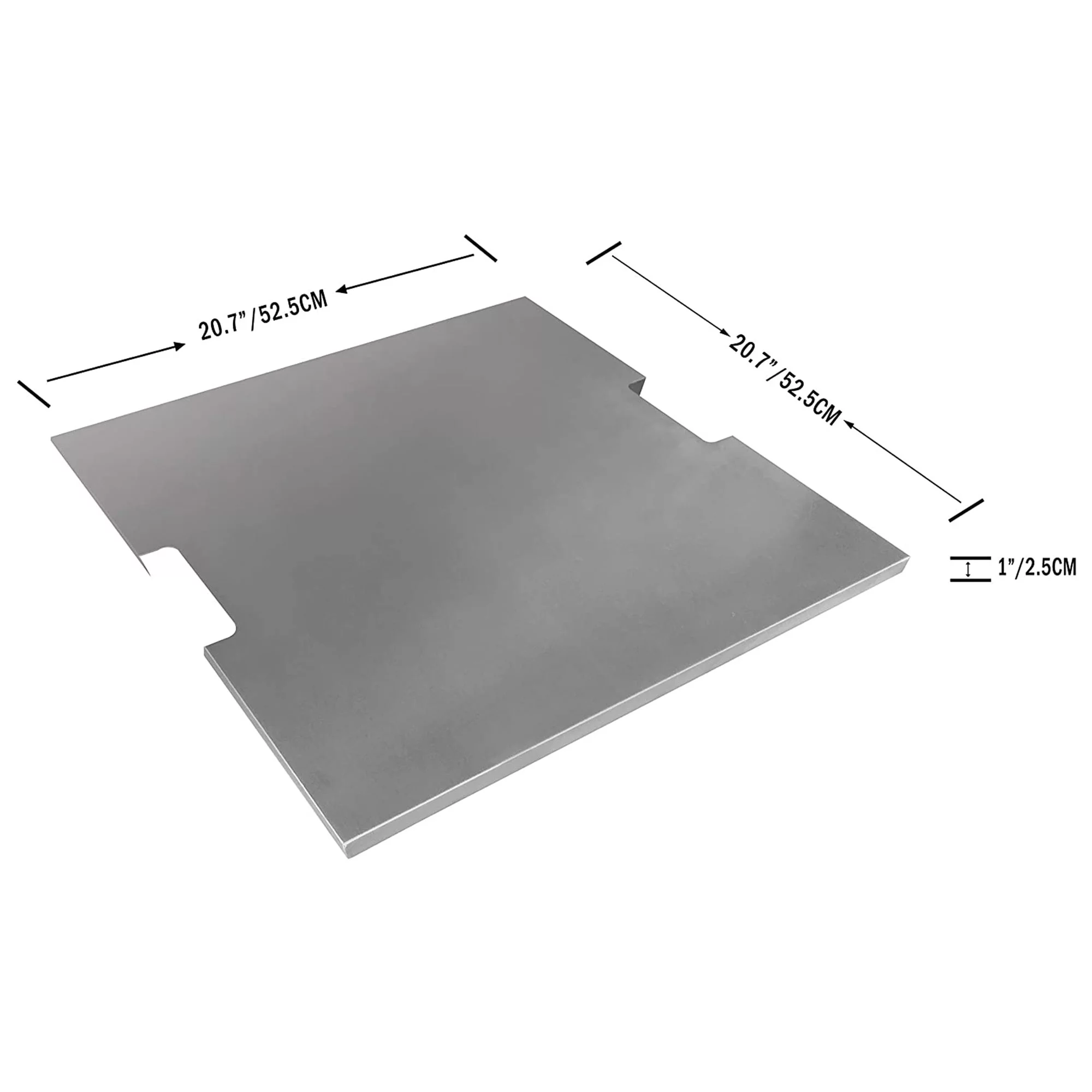 Elementi OFG103SS Manhattan Stainless Steel 21 Inch Square Fire Pit Cover