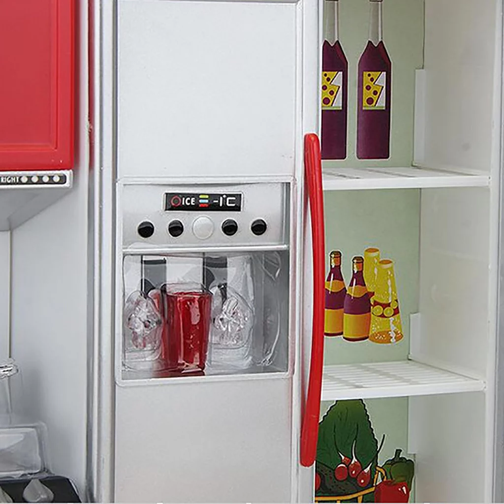 iju7gthy Summer Toys Bulk for Kids Ages 3-5 4Th of July Outdoor New Red Kitchen Pretend Play Cooking Set Cabinet Stove Toy Gift