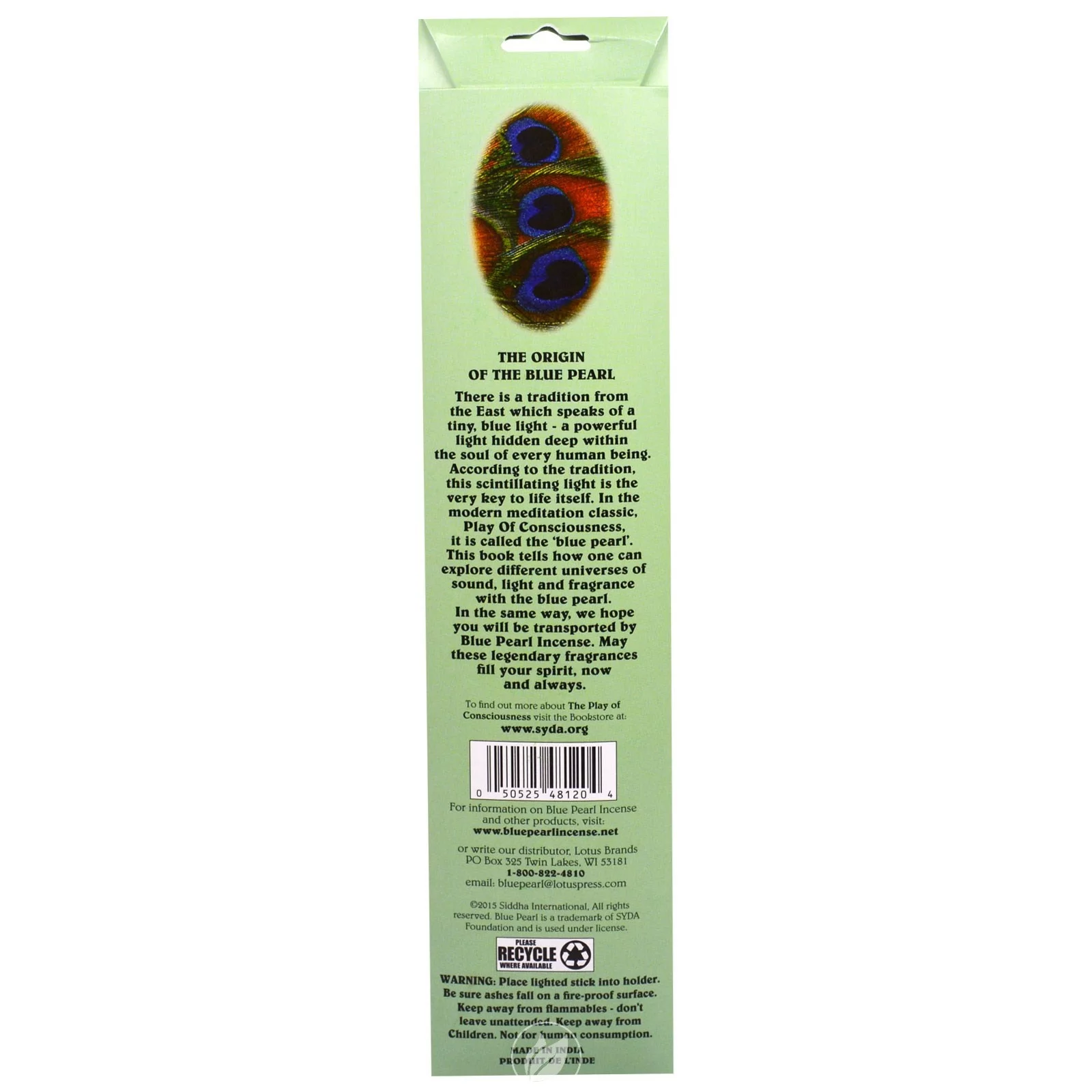Blue Pearl Classic Imported Cedarwood Incense - 20 G