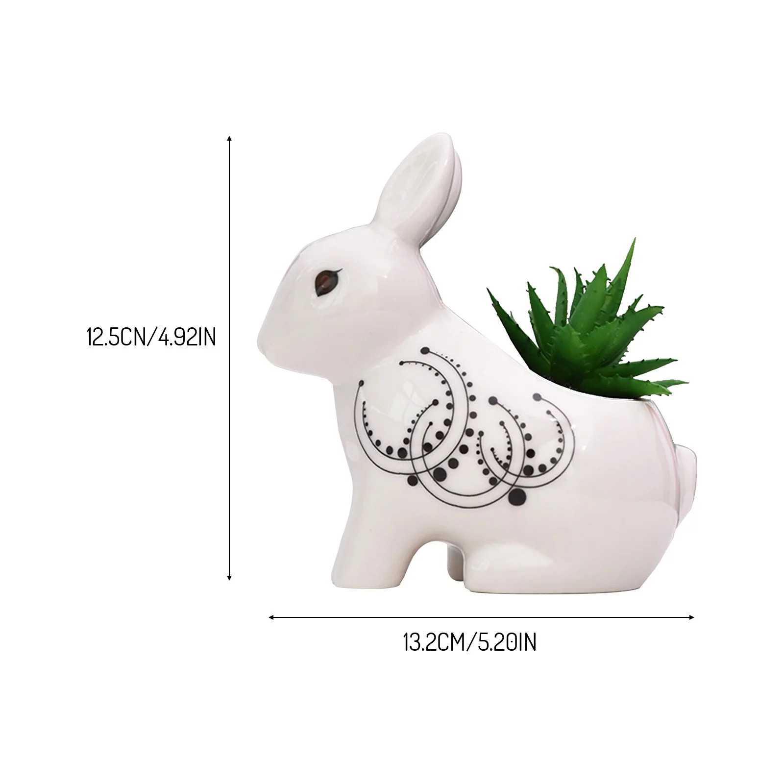Cartoon Animal Flowerpot Creative Fleshy Flowerpot White Porcelain Rabbit Home Ceramic Flowerpot Creative Gardening