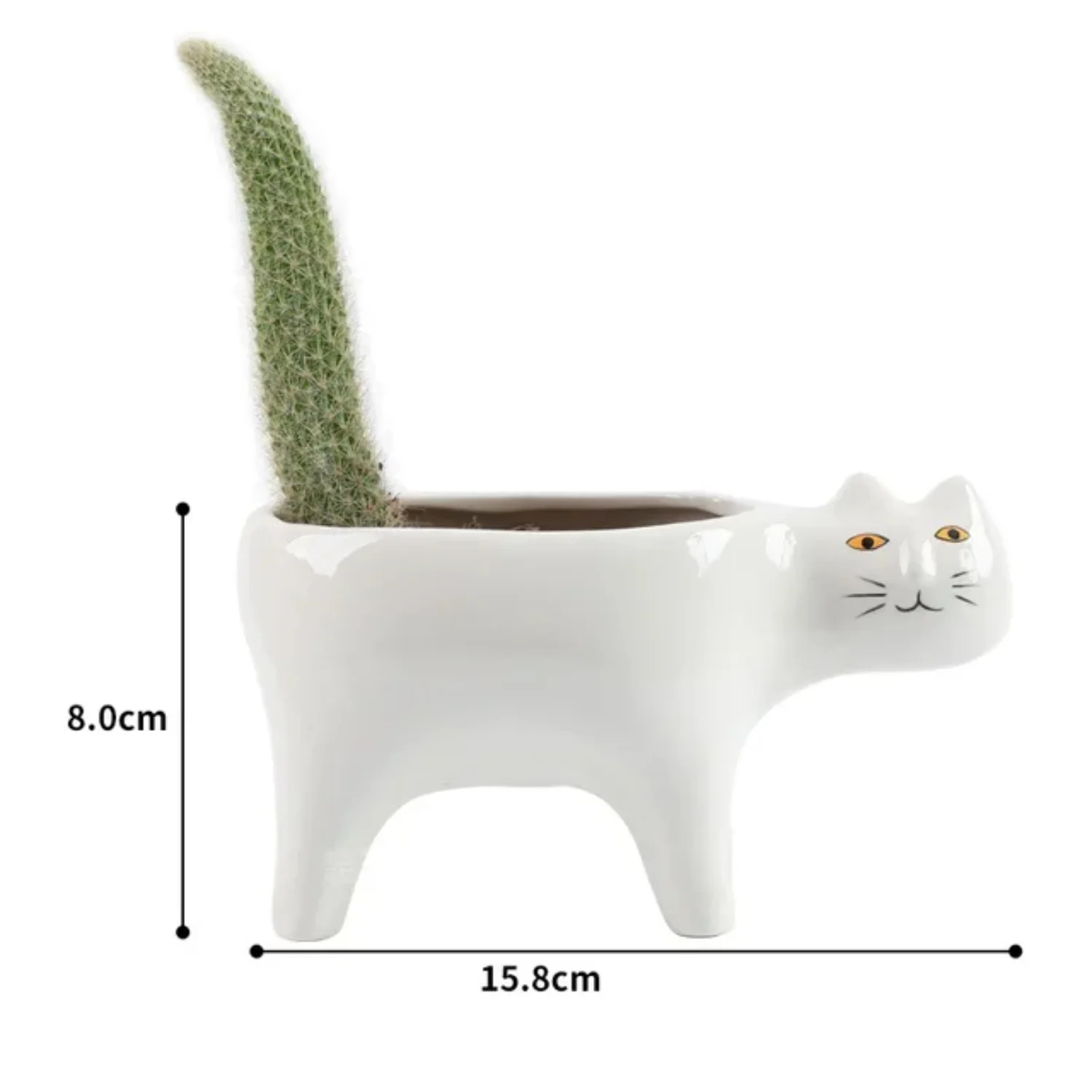 Creative and Adorable Succulent Ceramic Flower Pot Vase for Room Decoration with Cute Cat Tail Design - Simple and Modern Home Décor Ins.getElementsByClassName 145-156characters