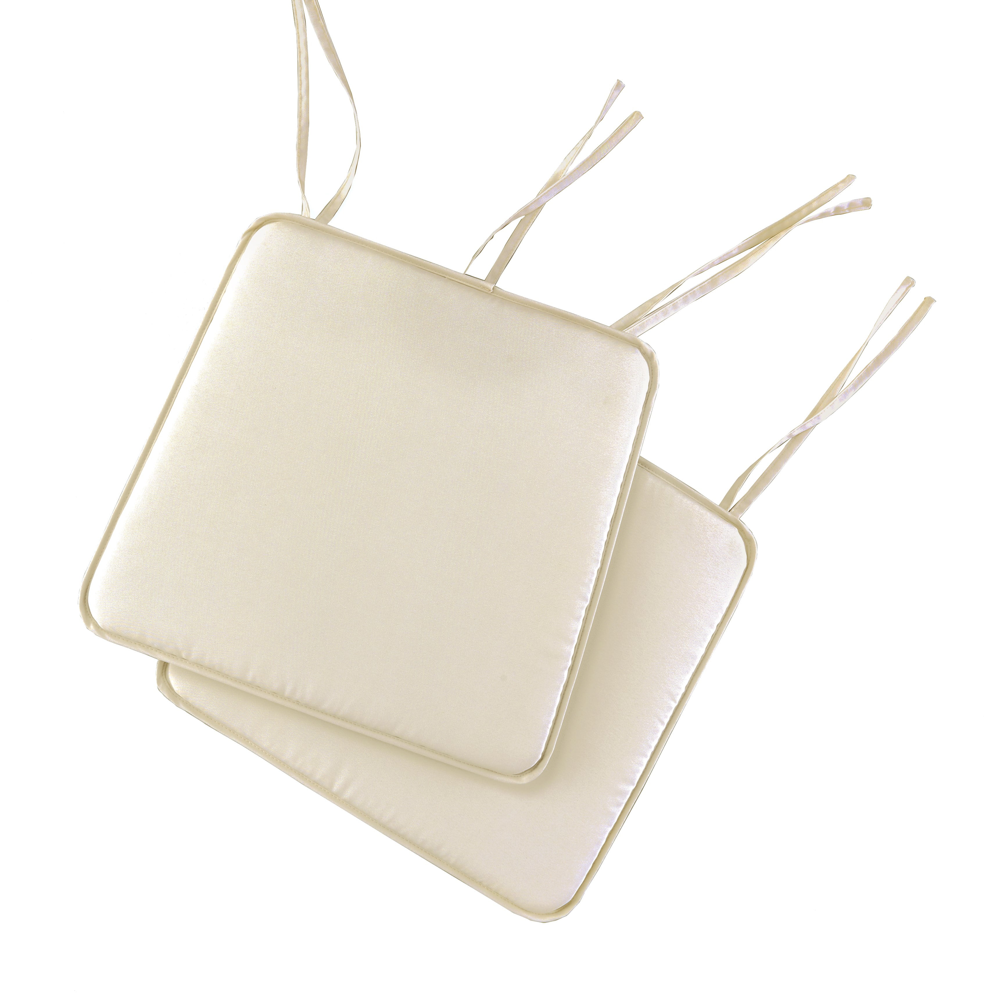 Sets of 2 Indoor/Outdoor Bistro Chair Pads - Natural