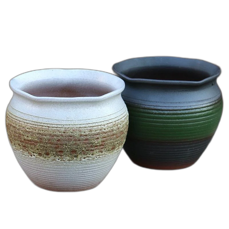 Mushroom Short Chip Platter Large -Caliber Group Old Pile Succulent Plant Flower Pot Rough Pottery Green Plant Mage Medium Hot Pot Flower Pot Tz860 Ceramic