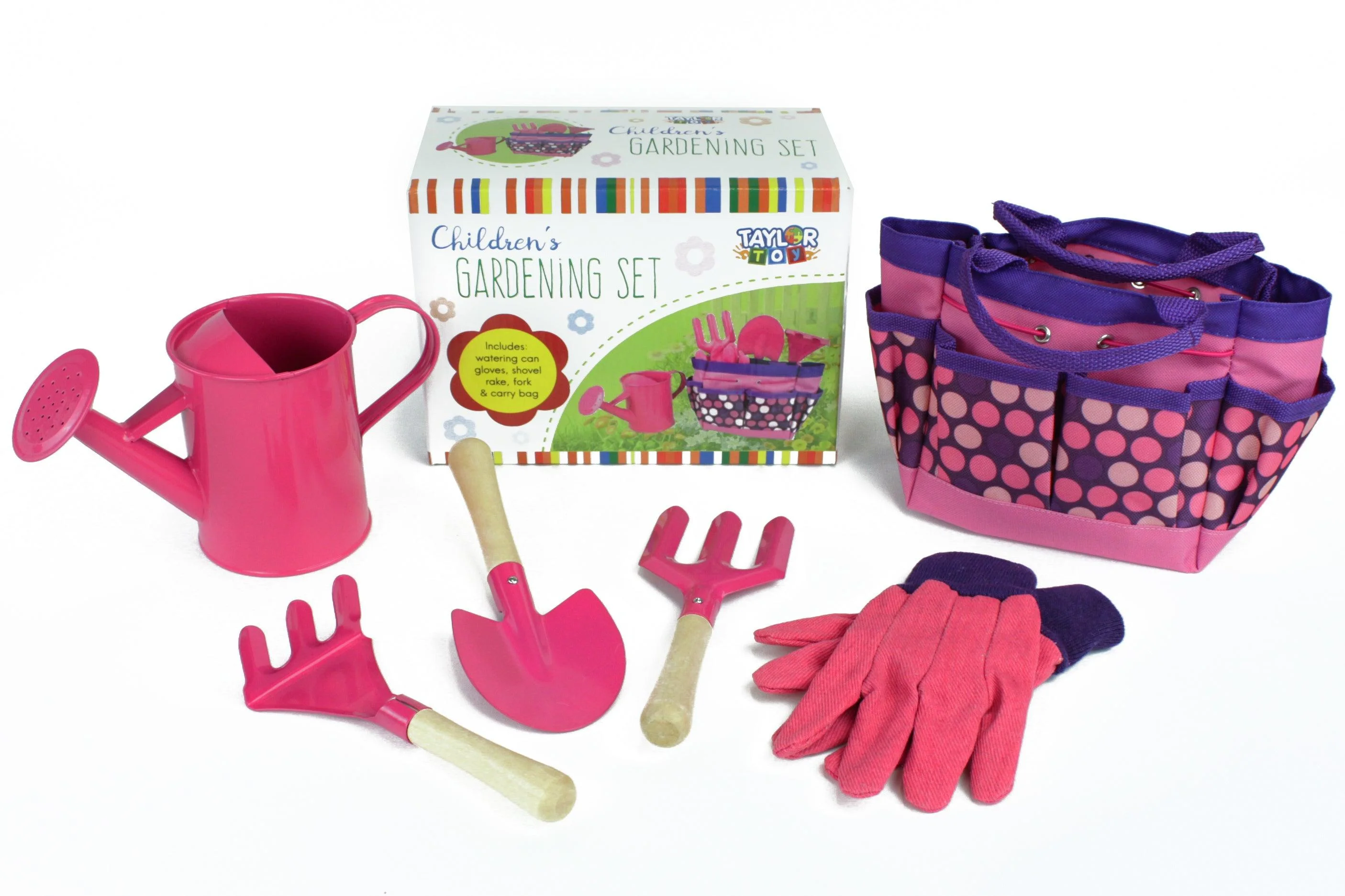 Taylor Toy Children's Gardening Set in Pink and Blue