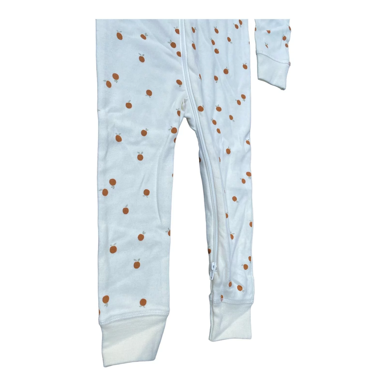 Quincy Mae Toddler Nectarine Brushed Jersey Zipper Pajama Jumpsuit 2-3 years