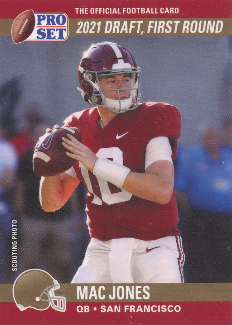NFL 2021 Pro Set Draft Day Football Mac Jones Trading Card
