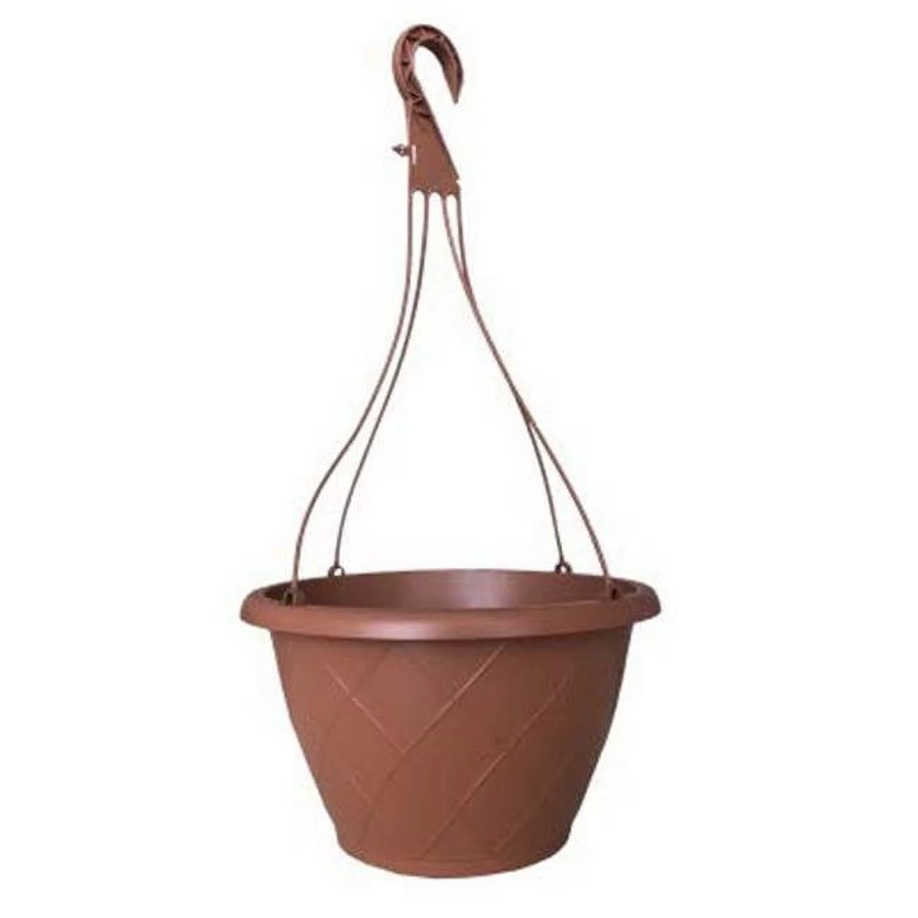 12 in. Weave Hang Basket, Light Terra Cotta