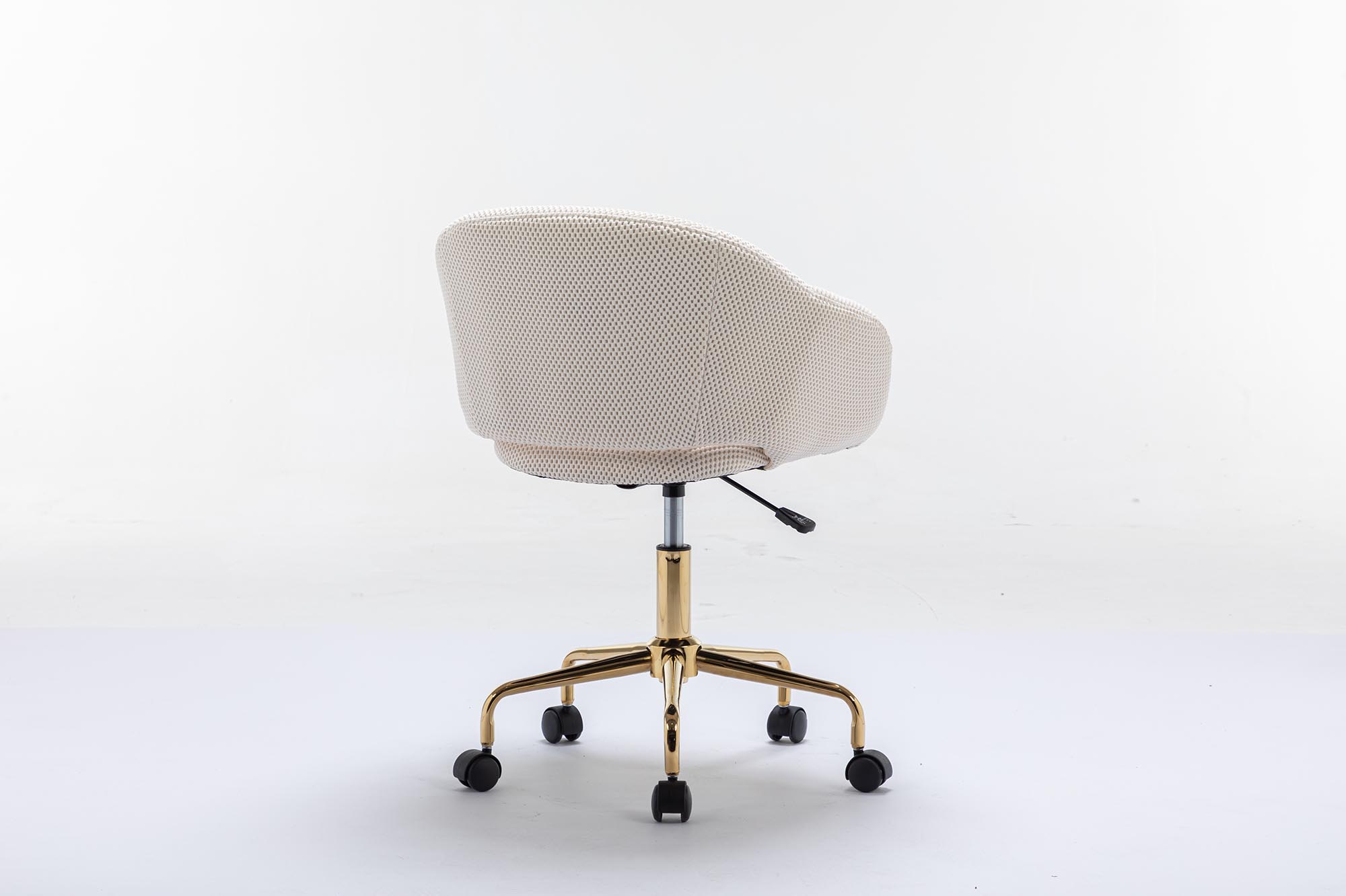 Mesh Fabric Home Office 360°Swivel Chair Adjustable Height With Gold Metal Base