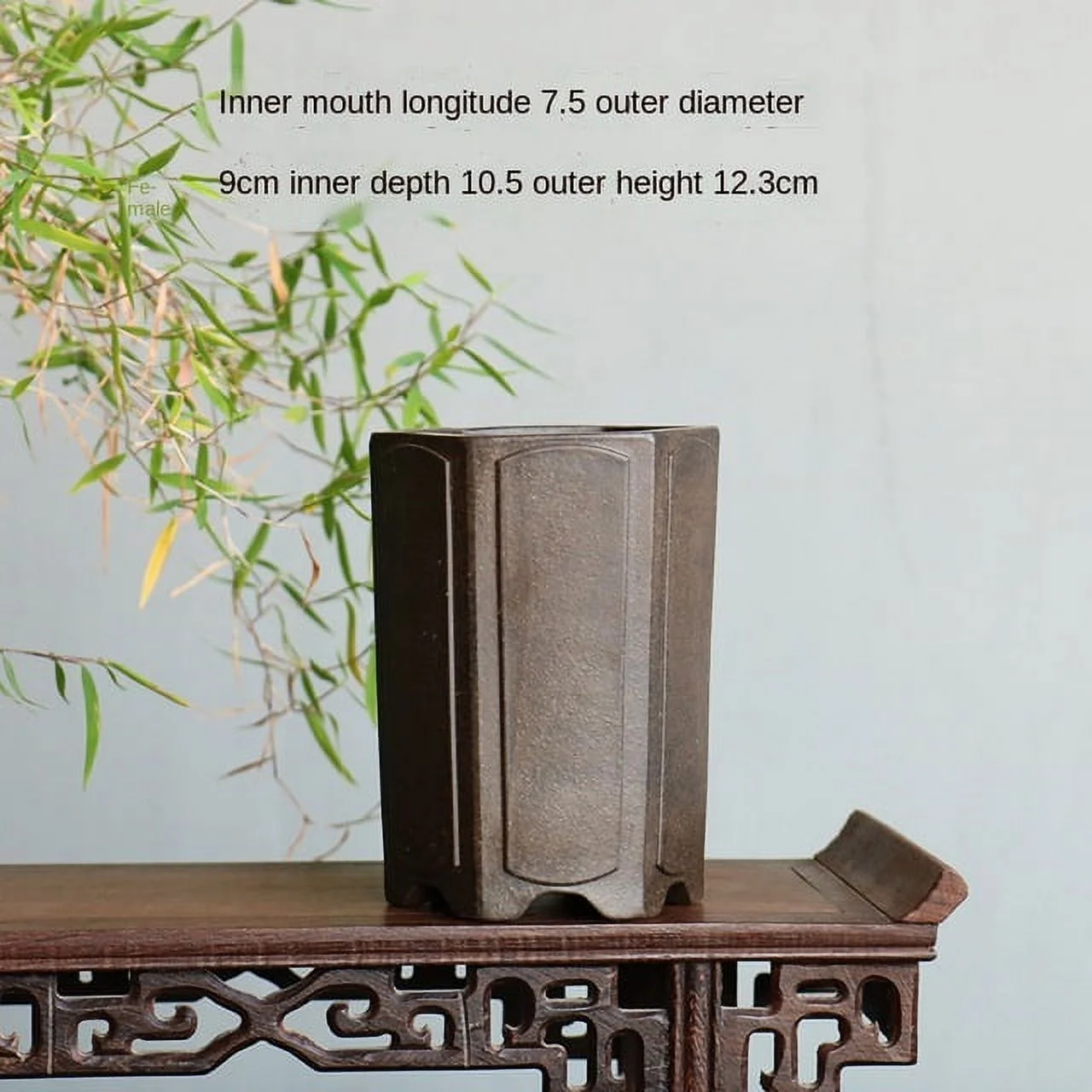 Purple Sand Flowerpot Miniatur Succulent Flower Pot Creative Chinese Style Handmade Flower Pot Simple Household Flower Pot LC370