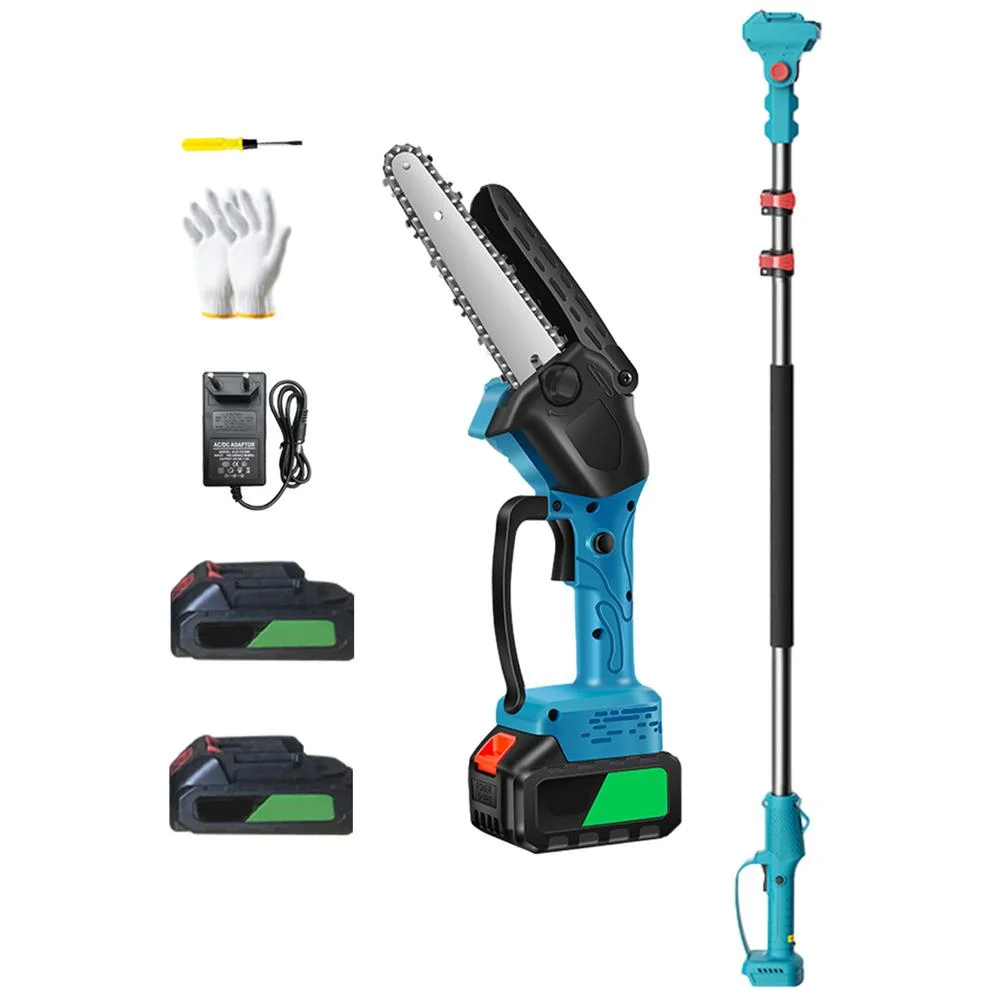 WZTO 2-in-1 Cordless Pole Saw | Handheld Mini Chainsaw Electric High Branch Saw | Pruning Shears Chainsaw for Courtyard Household and Garden Maintenance