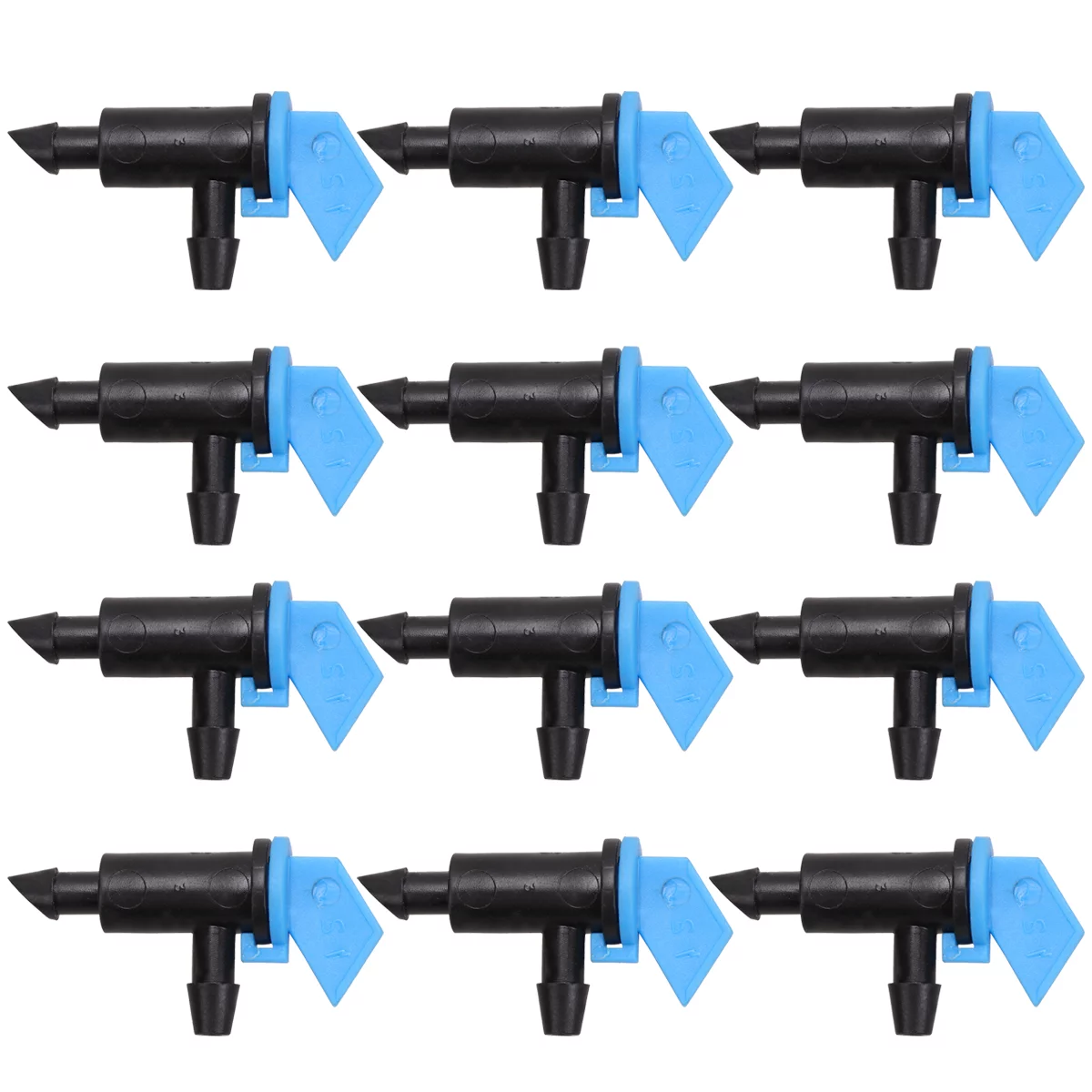 20 Pcs 4L Detachable Watering Dripper Emitter Drip Irrigation Garden Dripper Flag Shaped Dripper for Farm Greenhouse (Random Color)