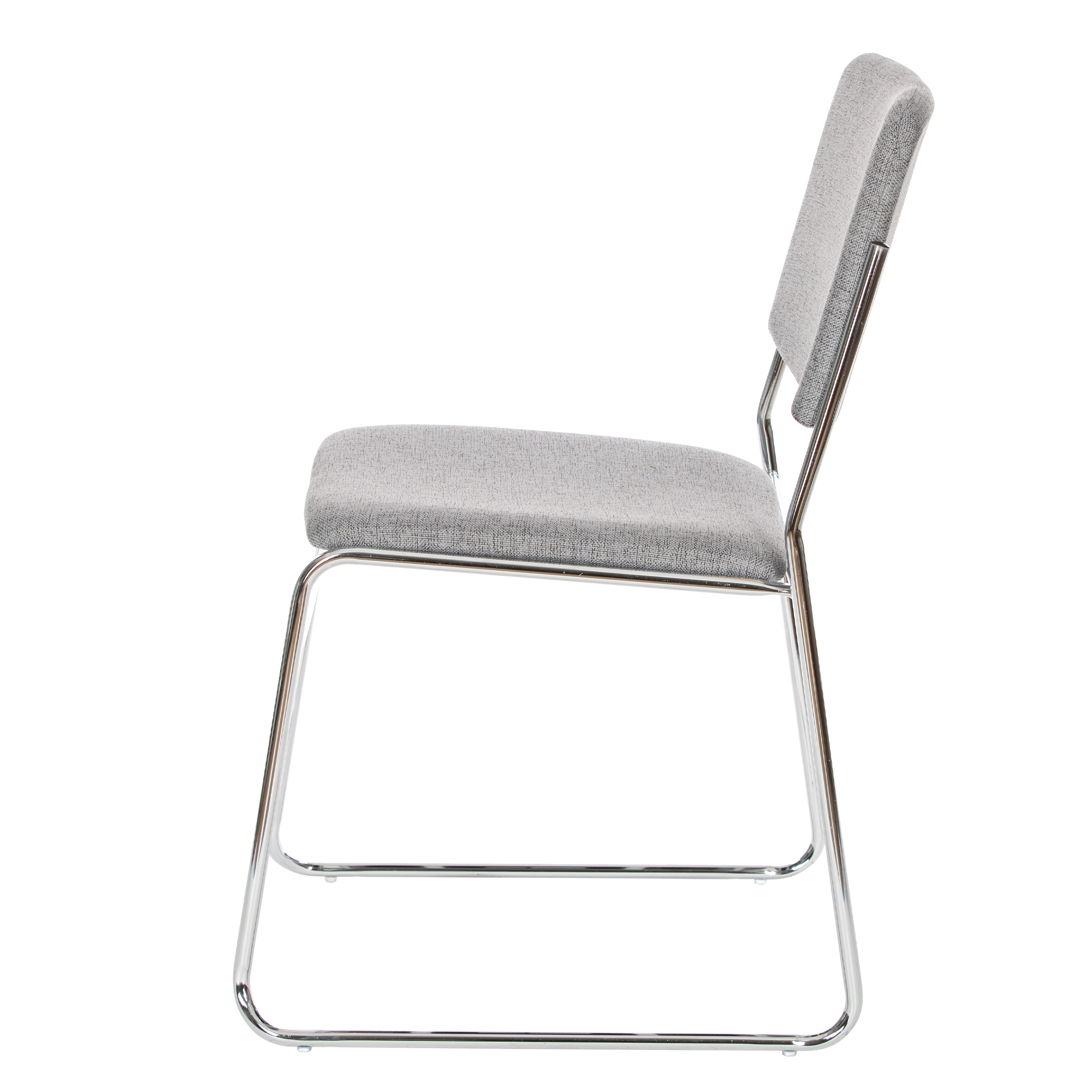 Hampden Furnishings Sandra Collection Padded Stack Chair, Grey, Pack of 2